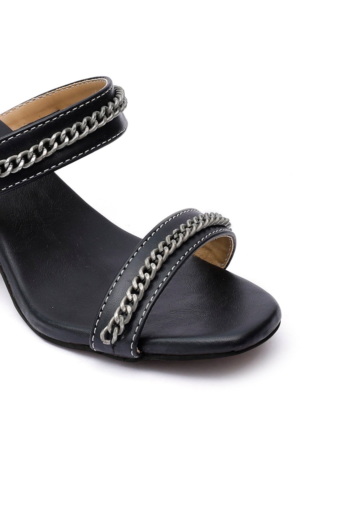 Charcoal Black Chain Cruelty-Free Leather Stealtoes サイズ EU37
