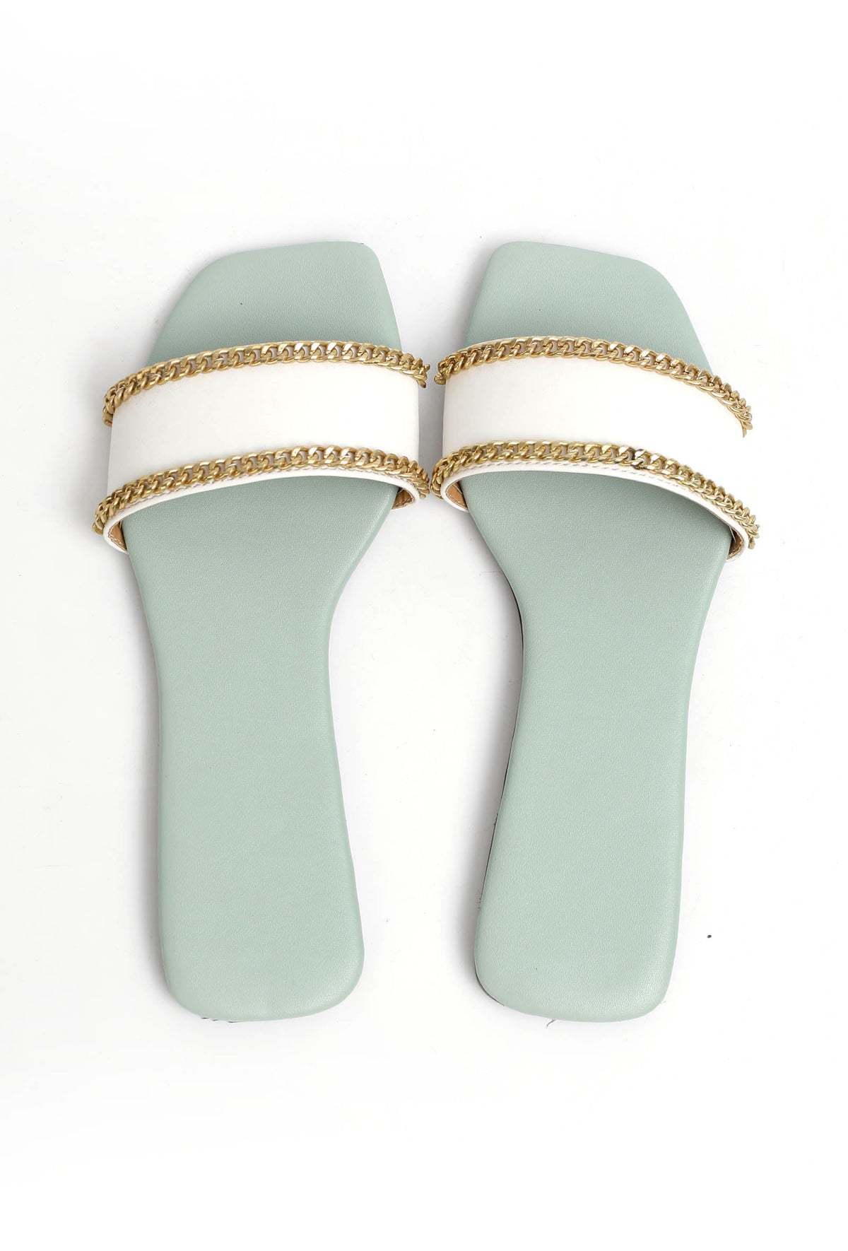 Sky Blue Cruelty-Free Leather Flats サイズ EU41