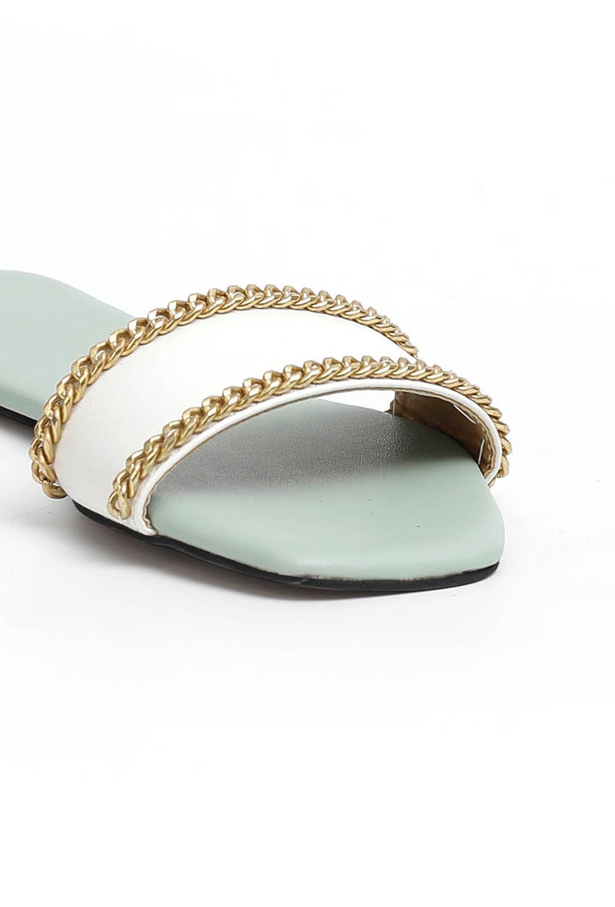 Sky Blue Cruelty-Free Leather Flats サイズ EU35