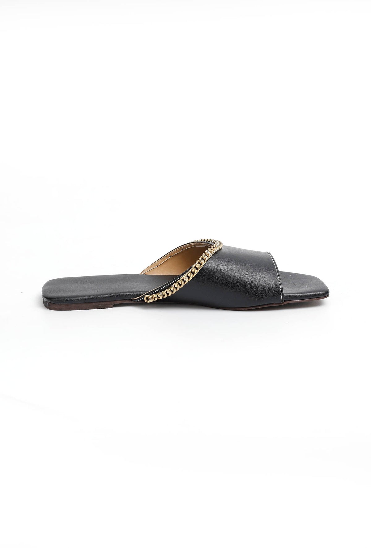 Charcoal Black Cruelty-Free Leather Flats サイズ EU36