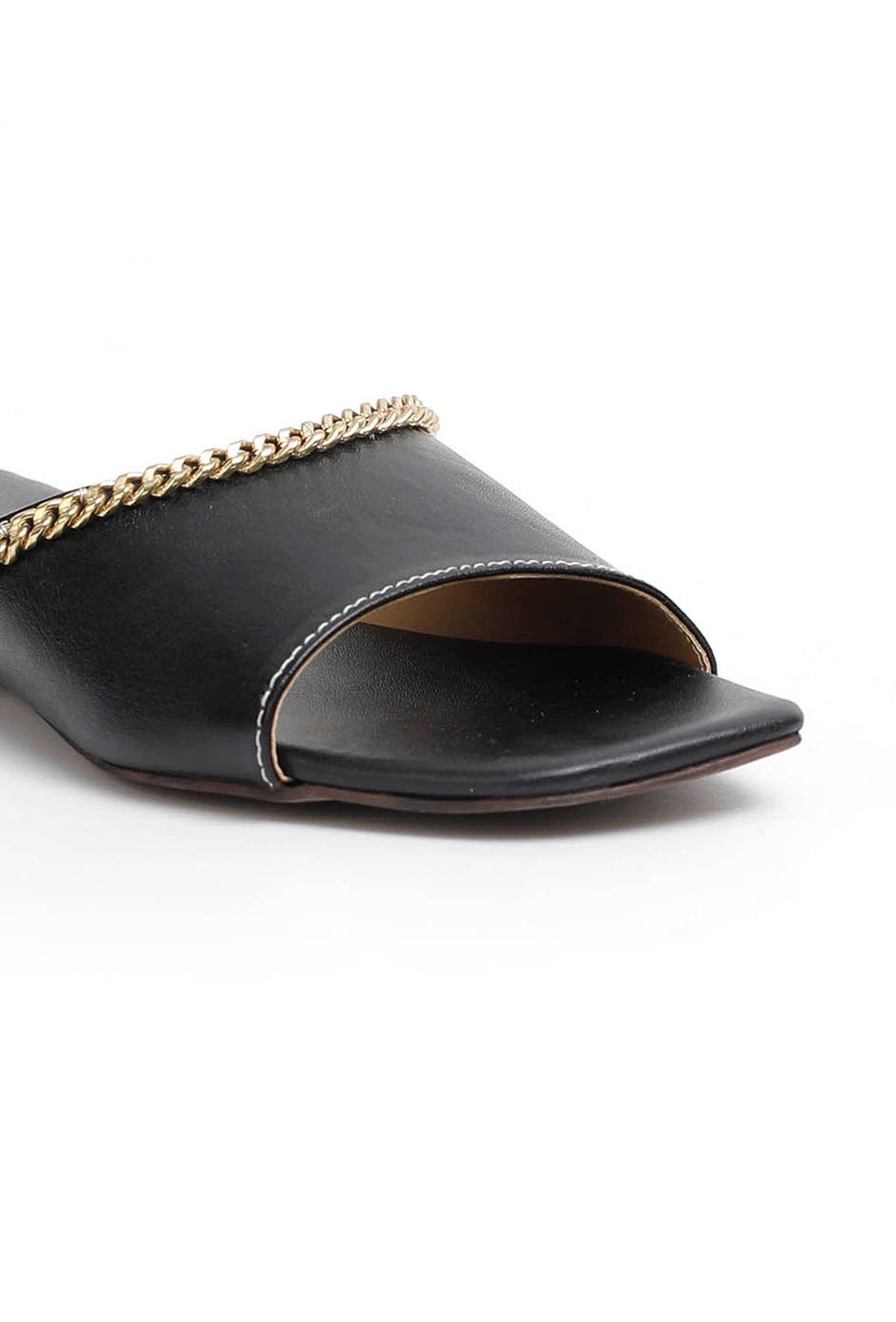 Charcoal Black Cruelty-Free Leather Flats サイズ EU35