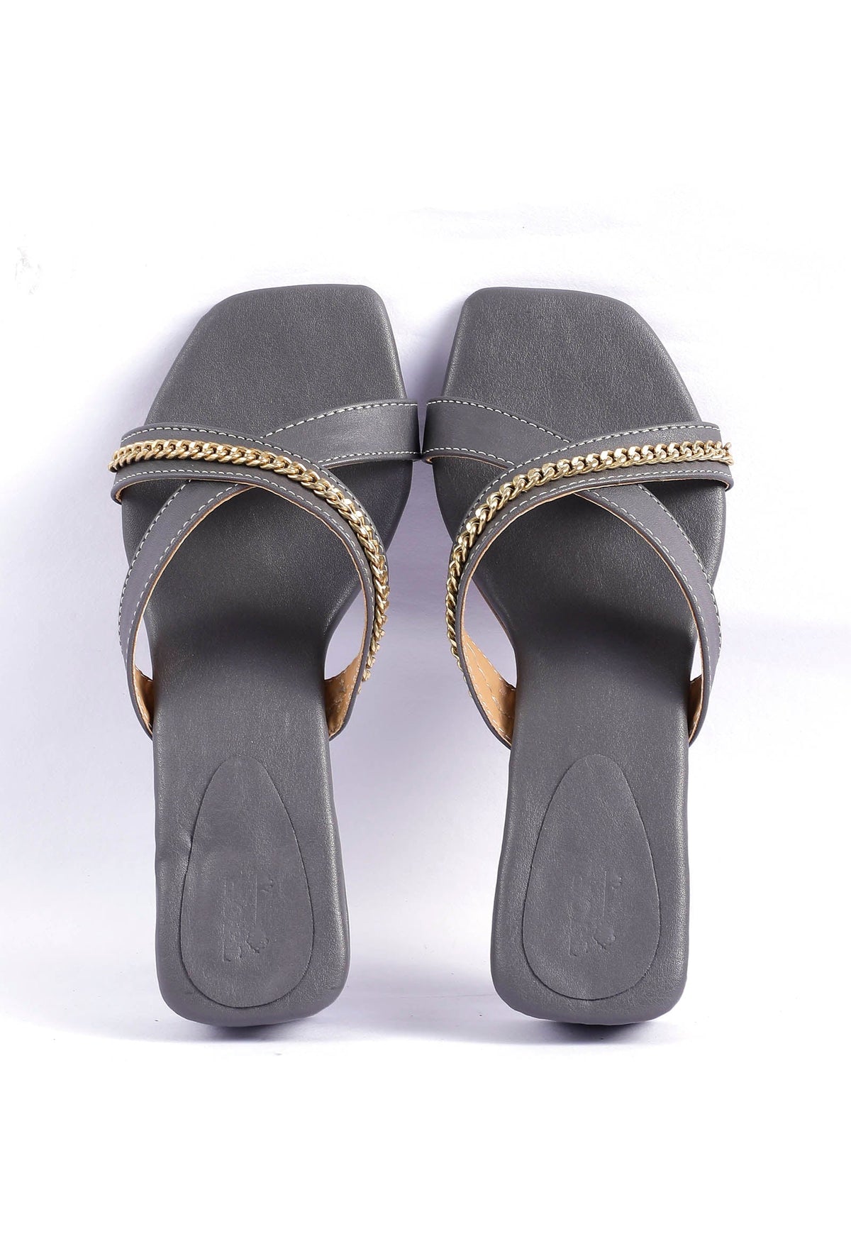 Steel Blue Criss Cross Cruelty-Free Leather Heels サイズ EU41