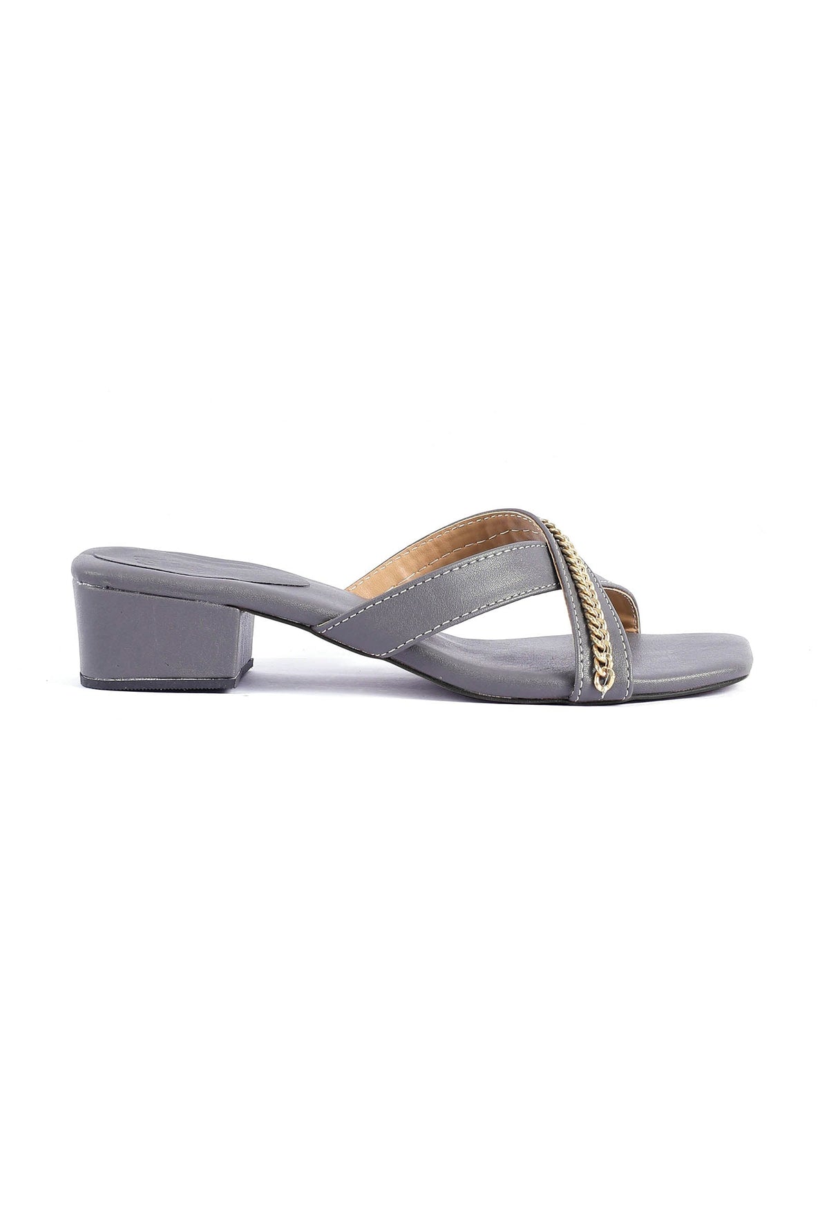 Steel Blue Criss Cross Cruelty-Free Leather Heels サイズ EU40