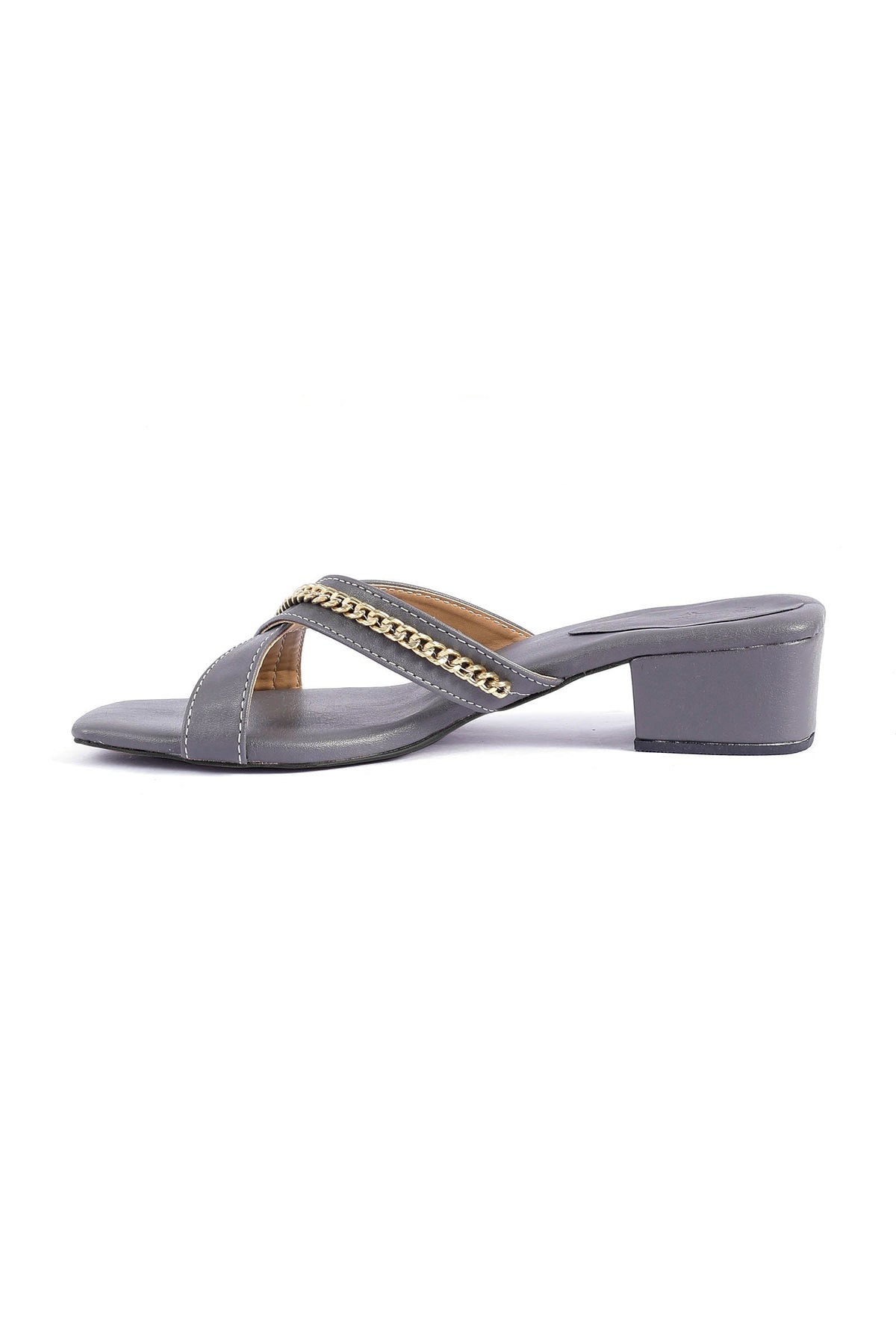Steel Blue Criss Cross Cruelty-Free Leather Heels サイズ EU38