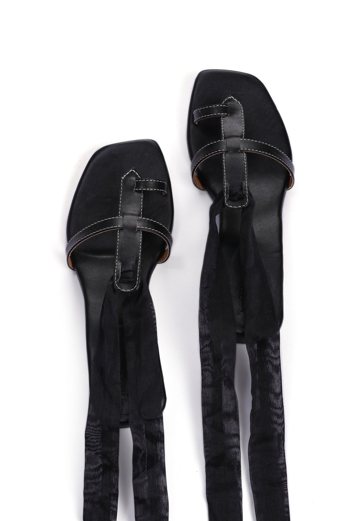 Dusky Black Tie Up Heels サイズ EU40