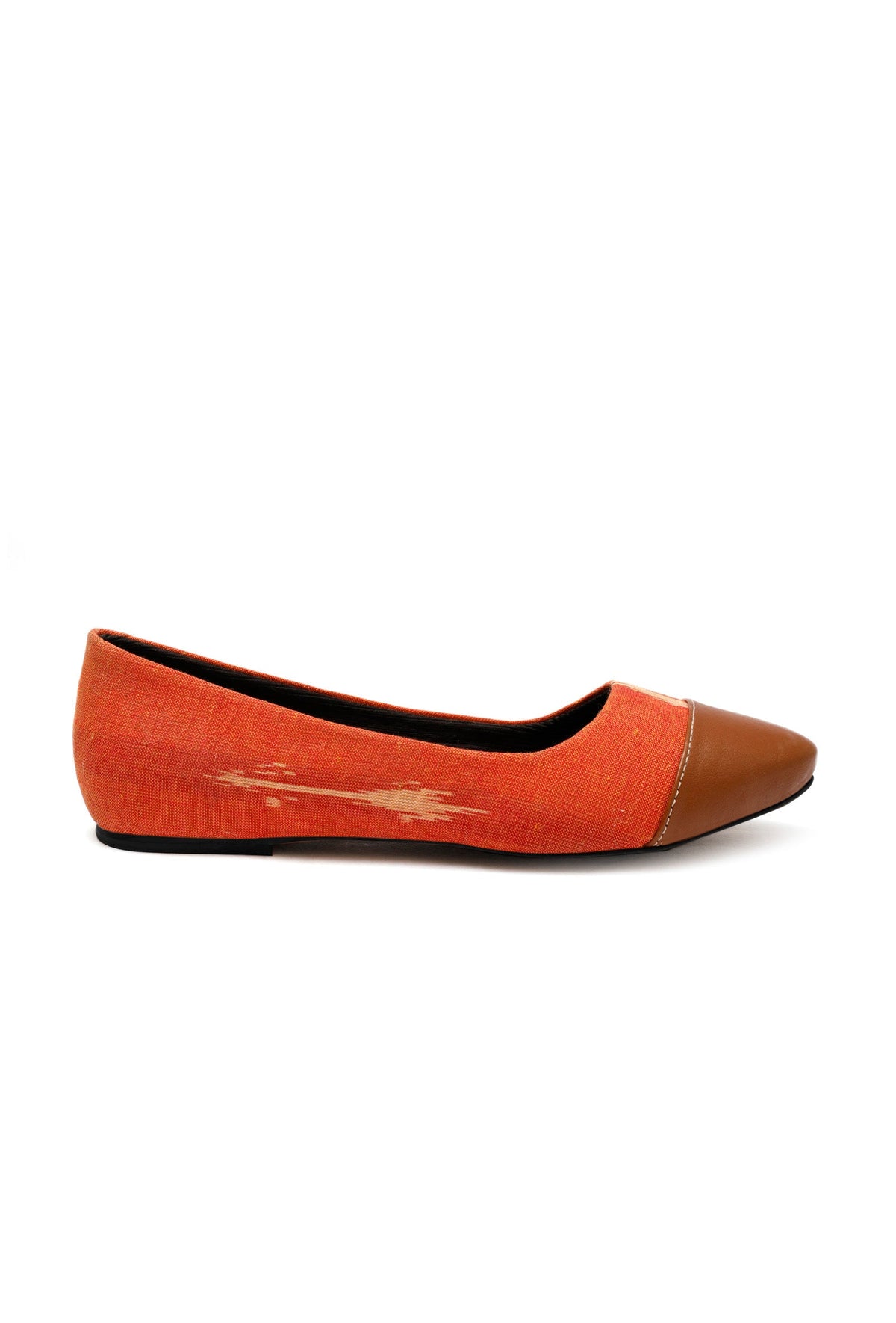 Tangerine Orange Cruelty Free Leather Ballerinas サイズ EU39