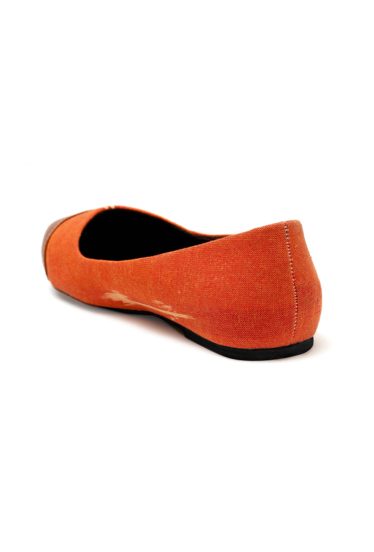 Tangerine Orange Cruelty Free Leather Ballerinas サイズ EU39