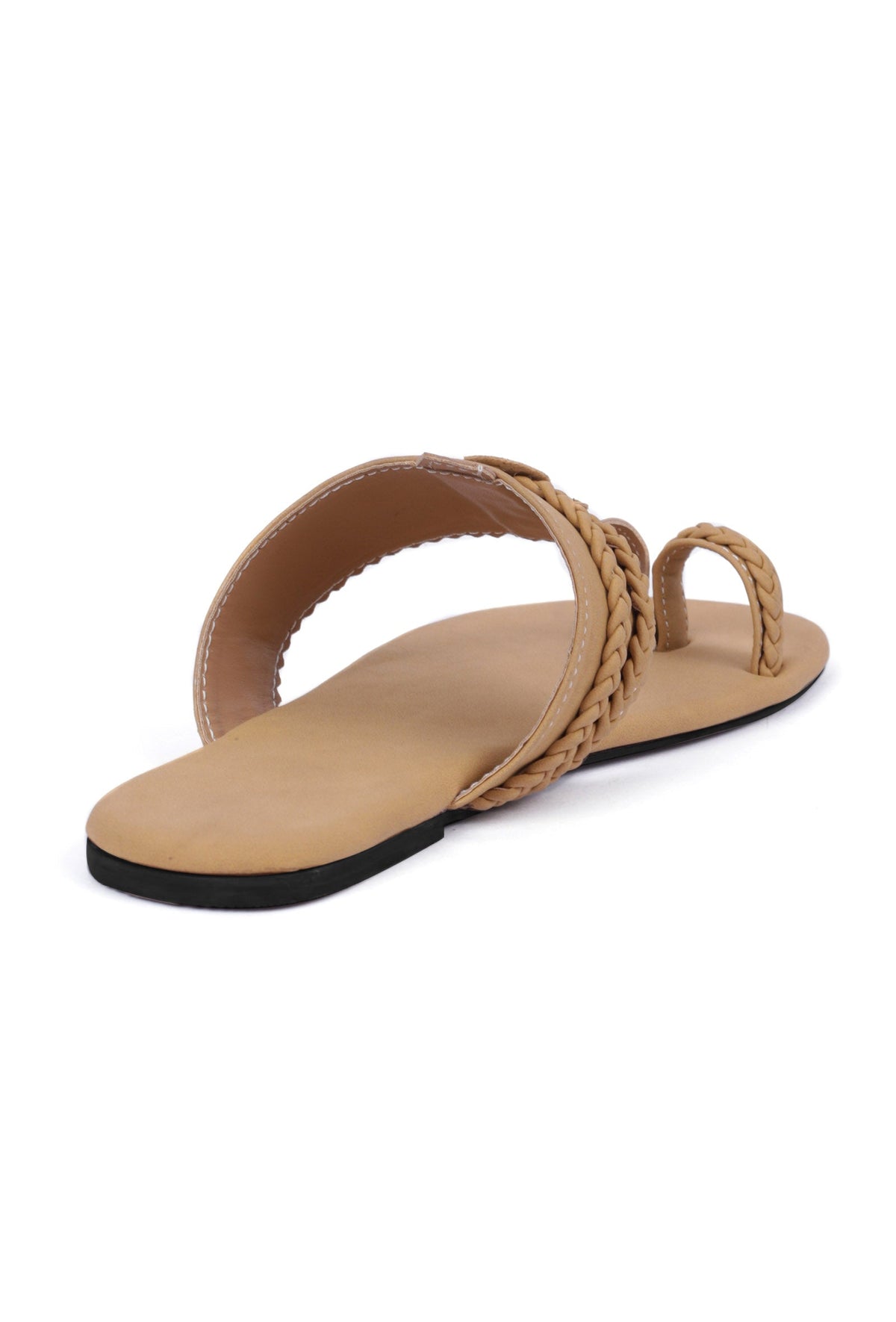 Camel Brown Cruelty Free Leather Inspired Kolhapuri サイズ EU40