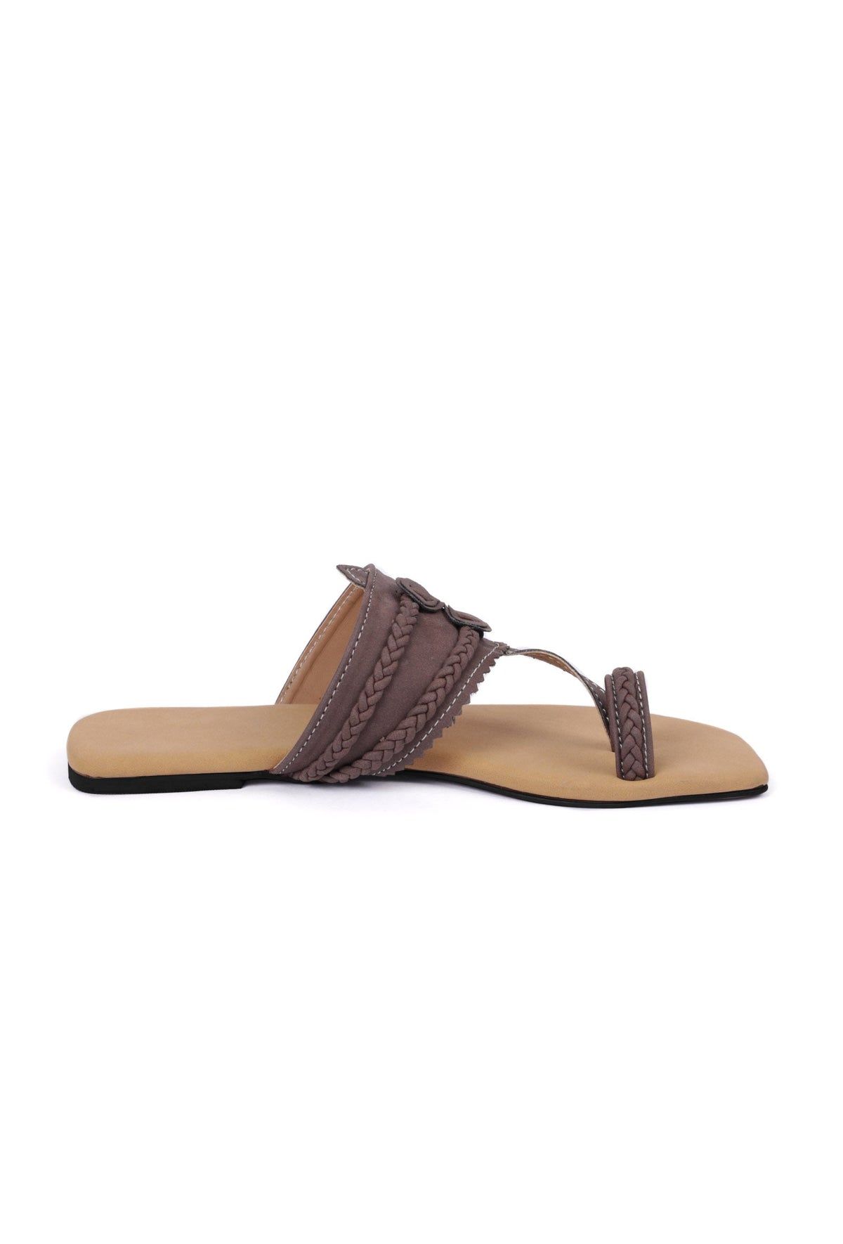 Brown Cruelty Free Leather Inspired Kolhapuri サイズ EU40