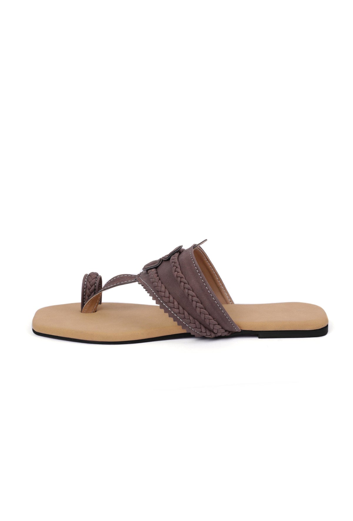 Brown Cruelty Free Leather Inspired Kolhapuri サイズ EU35