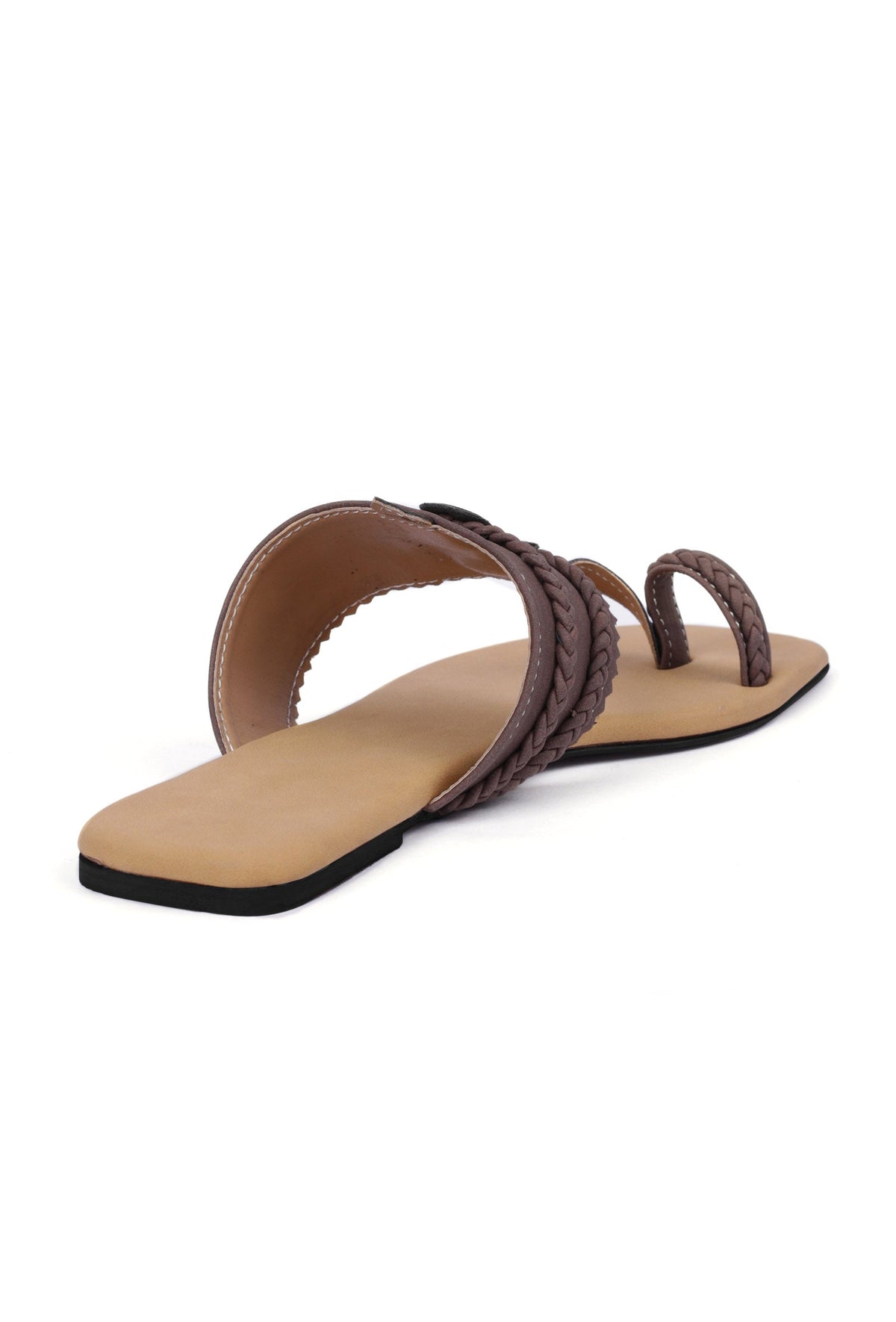 Brown Cruelty Free Leather Inspired Kolhapuri サイズ EU39