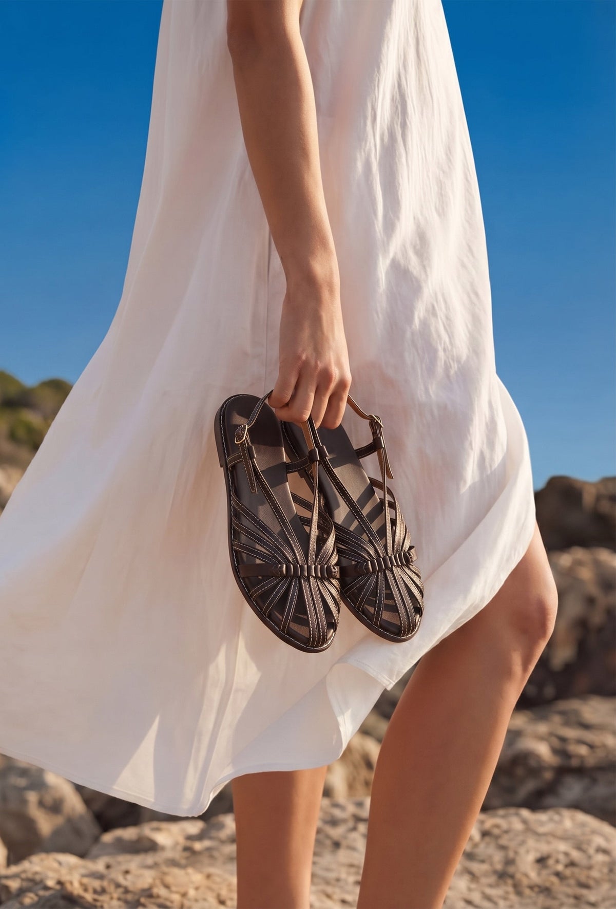Espresso Twist Slingback Flats サイズ EU40