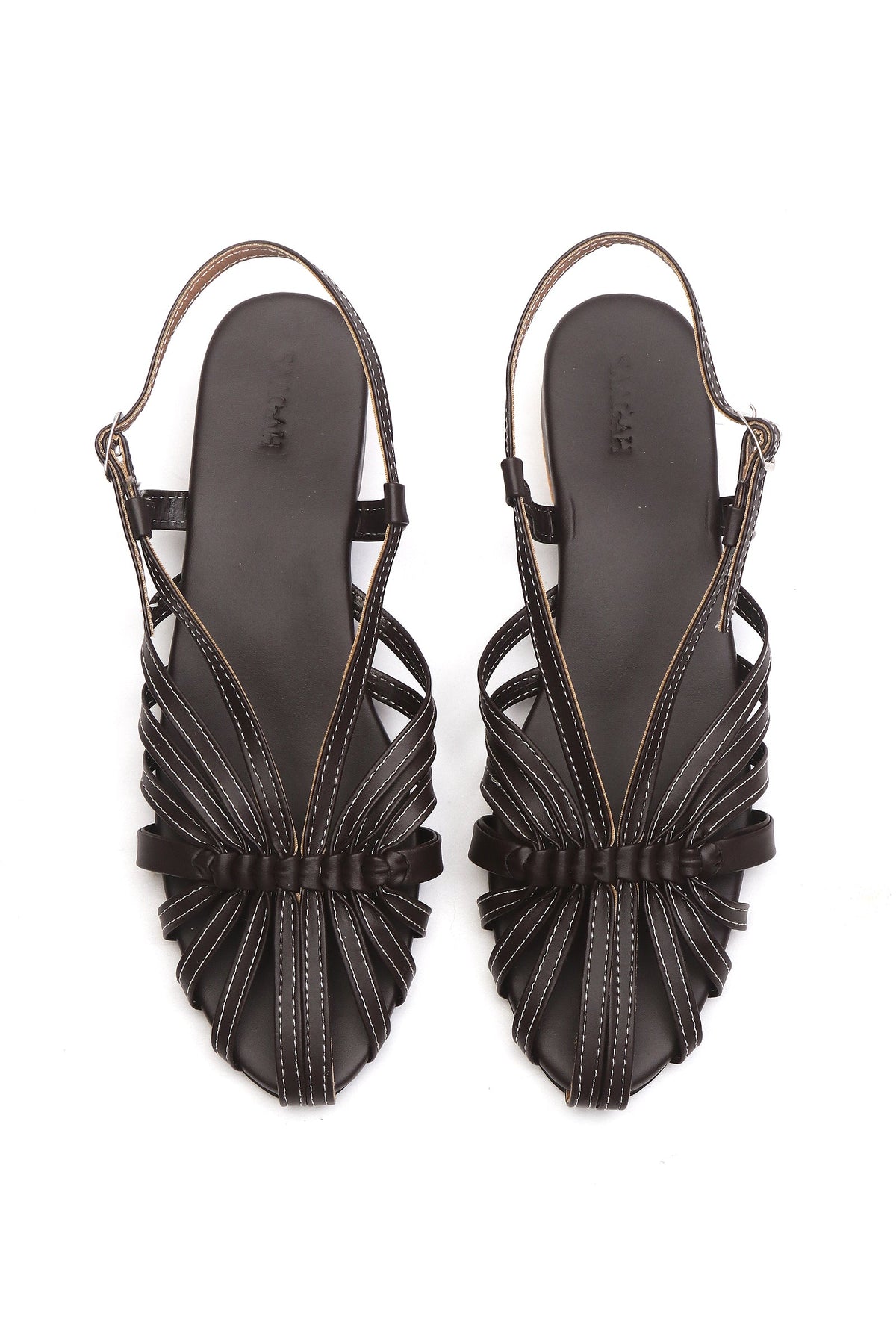 Espresso Twist Slingback Flats サイズ EU36