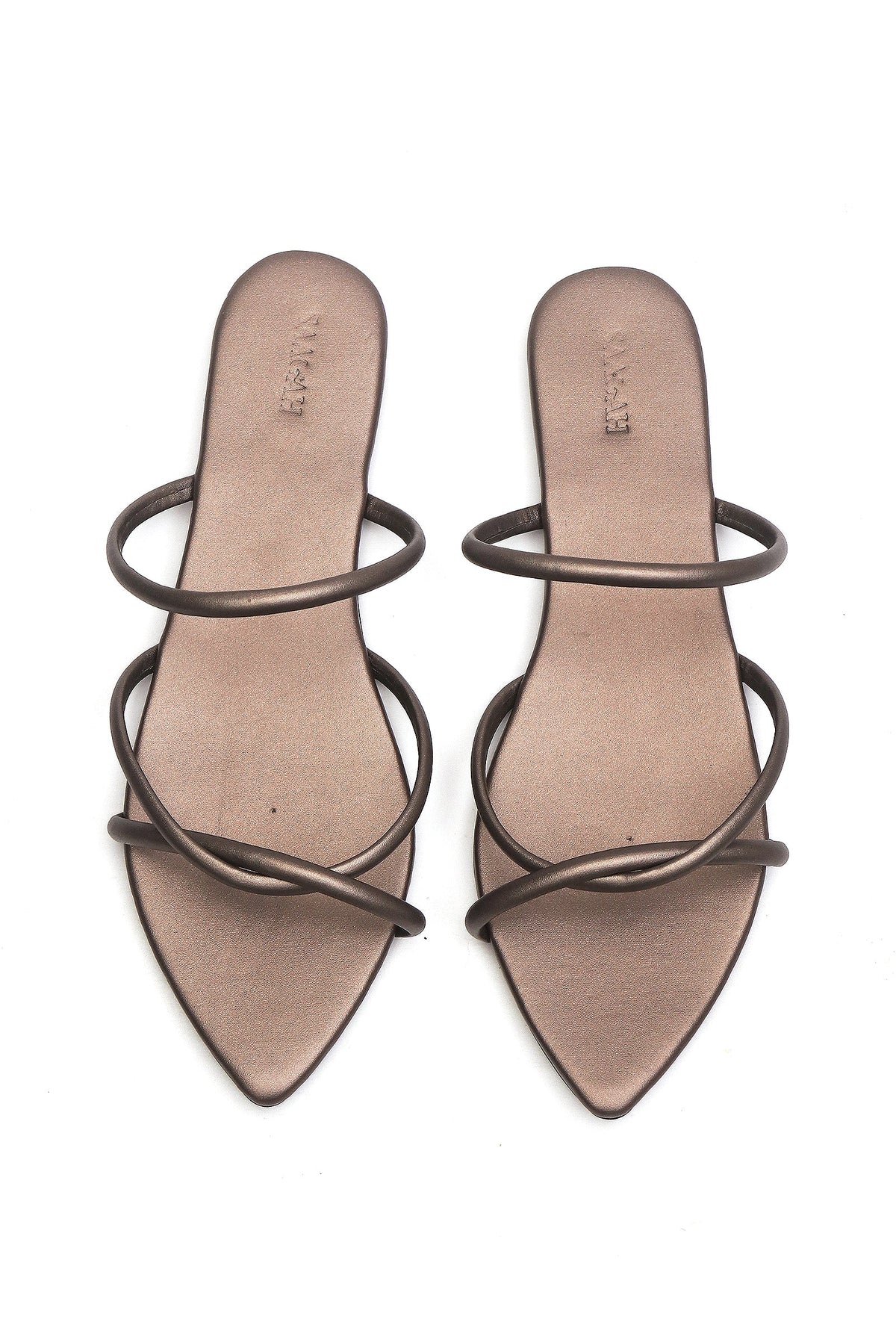 Luna Metallic Strap Flat Sandals サイズ EU39