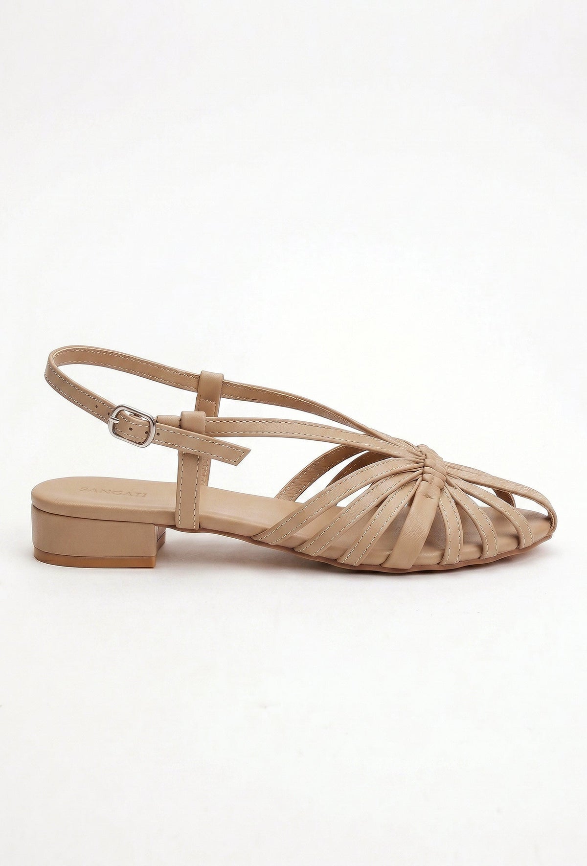 Camel Multi-Strap Knotted Slingback Flat Sandals サイズ EU41