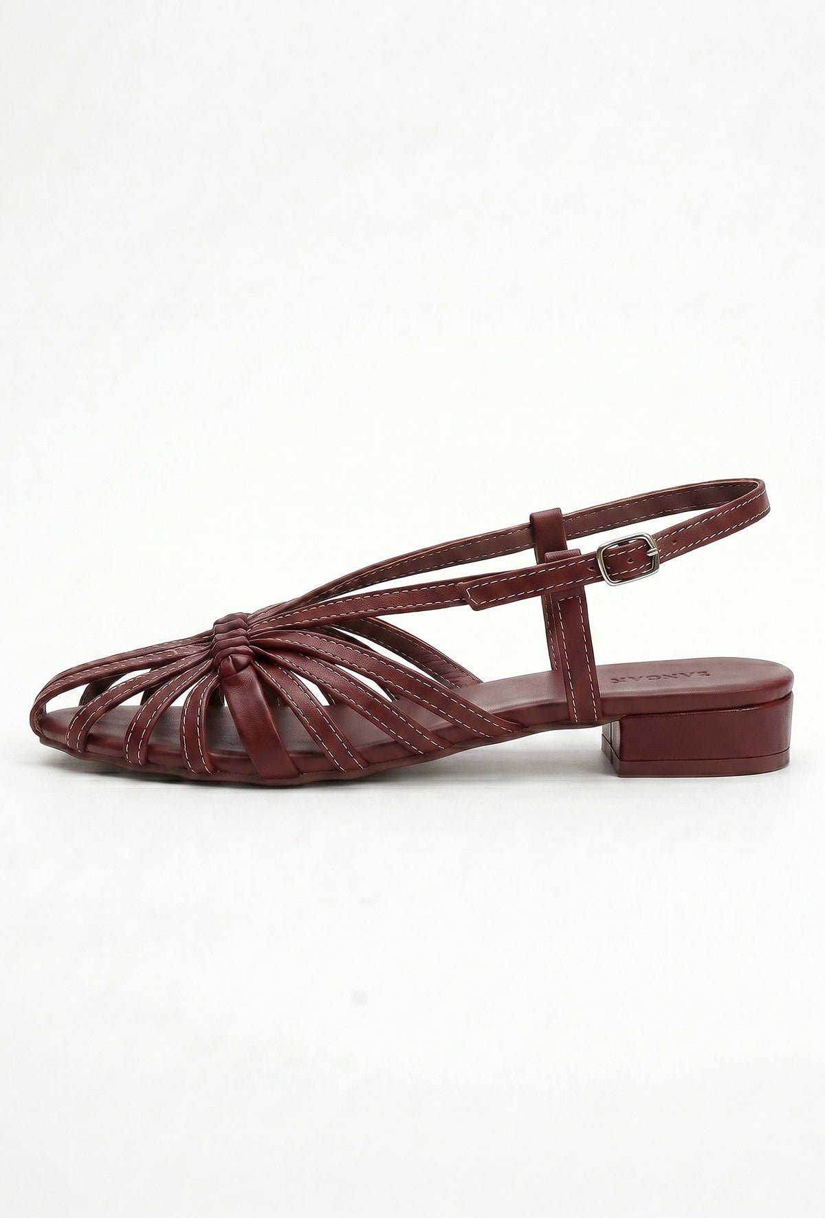 Coral Multi-Strap Knotted Slingback Flat Sandals サイズ EU37