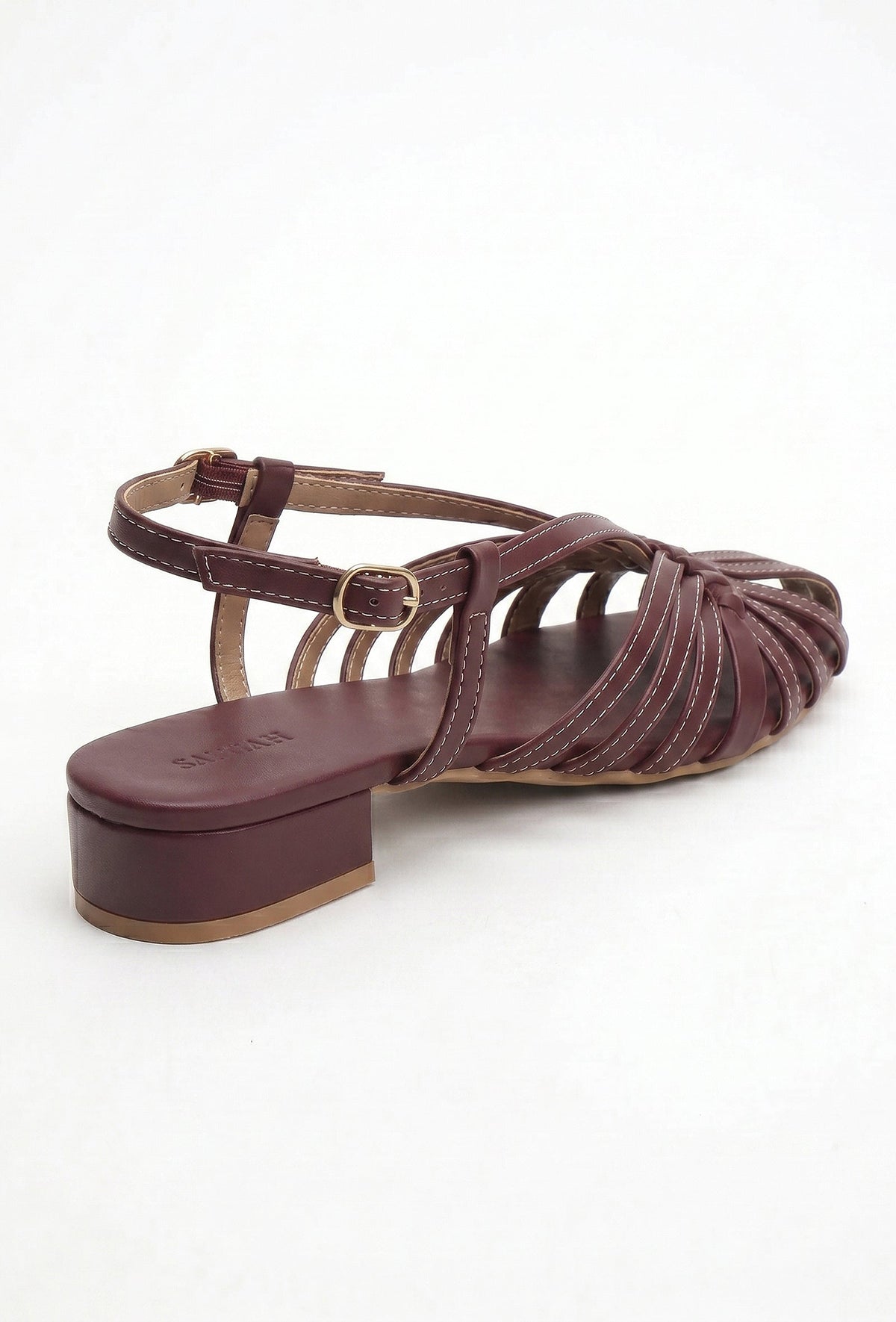 Coral Multi-Strap Knotted Slingback Flat Sandals サイズ EU39