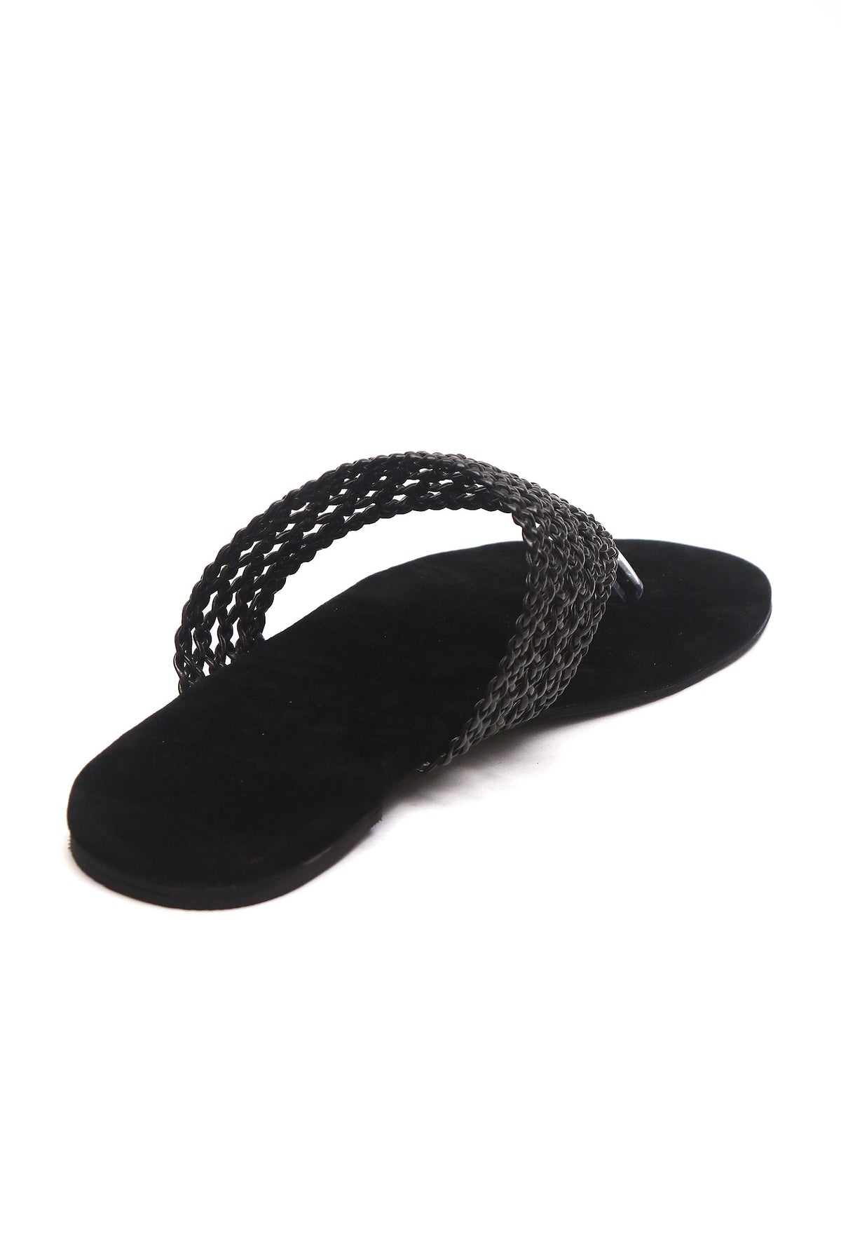 Noir Weave Thong Flat Sandals サイズ EU41
