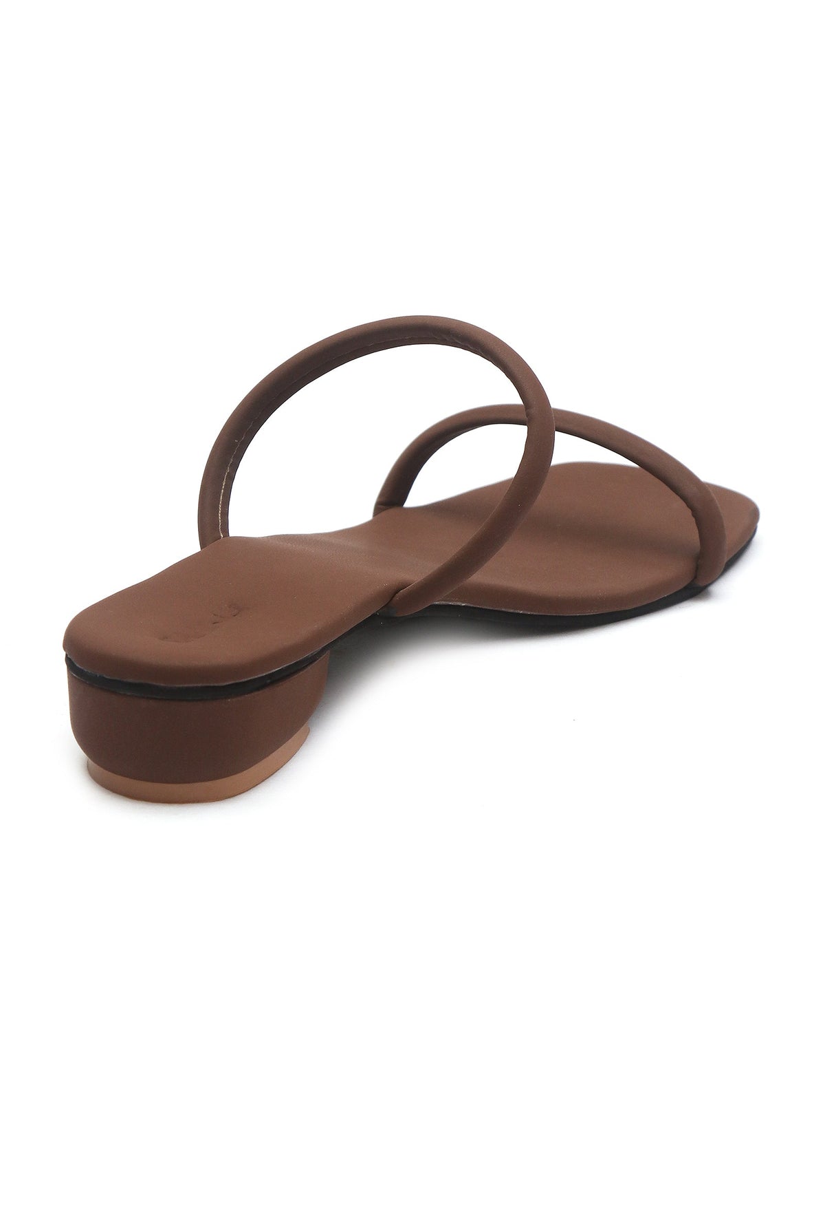 Tan Brown Dual Strap Slide Sandals サイズ EU40