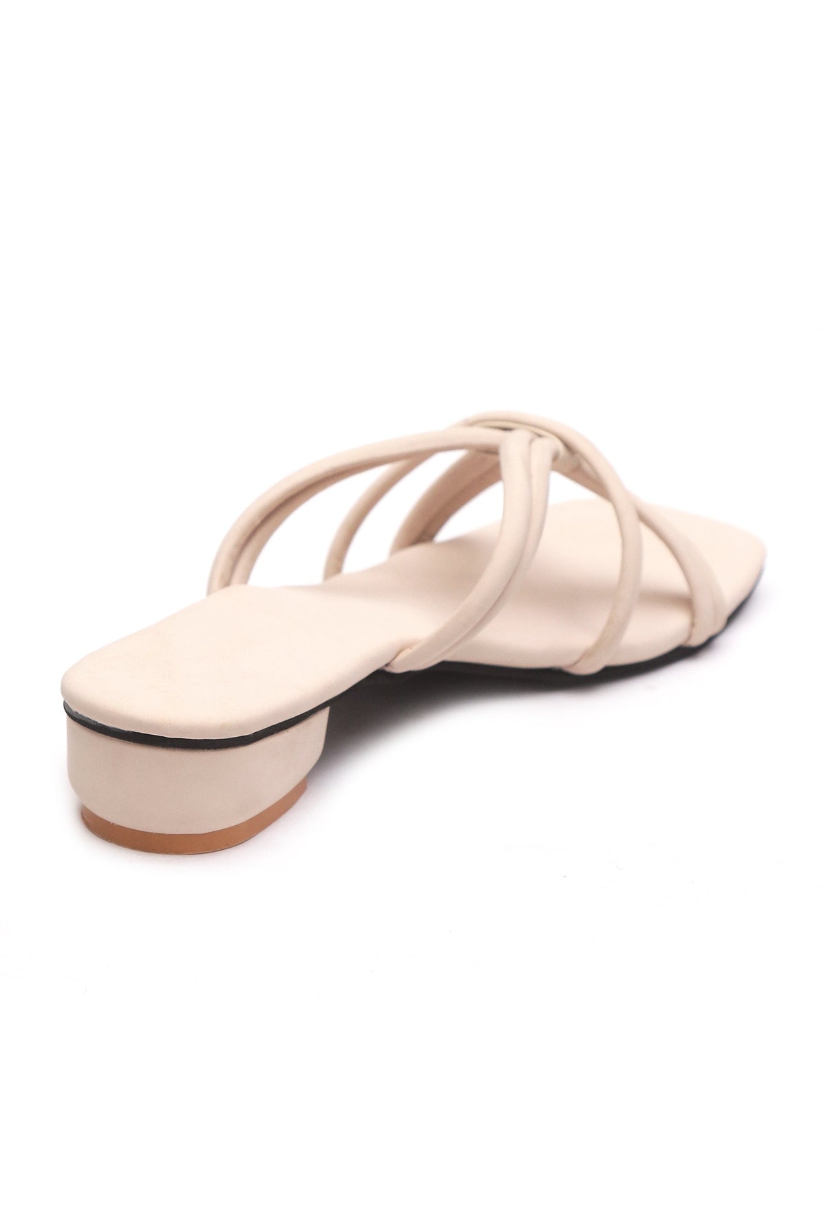 Cream White Multi Tube Strap Slide Sandals サイズ EU35