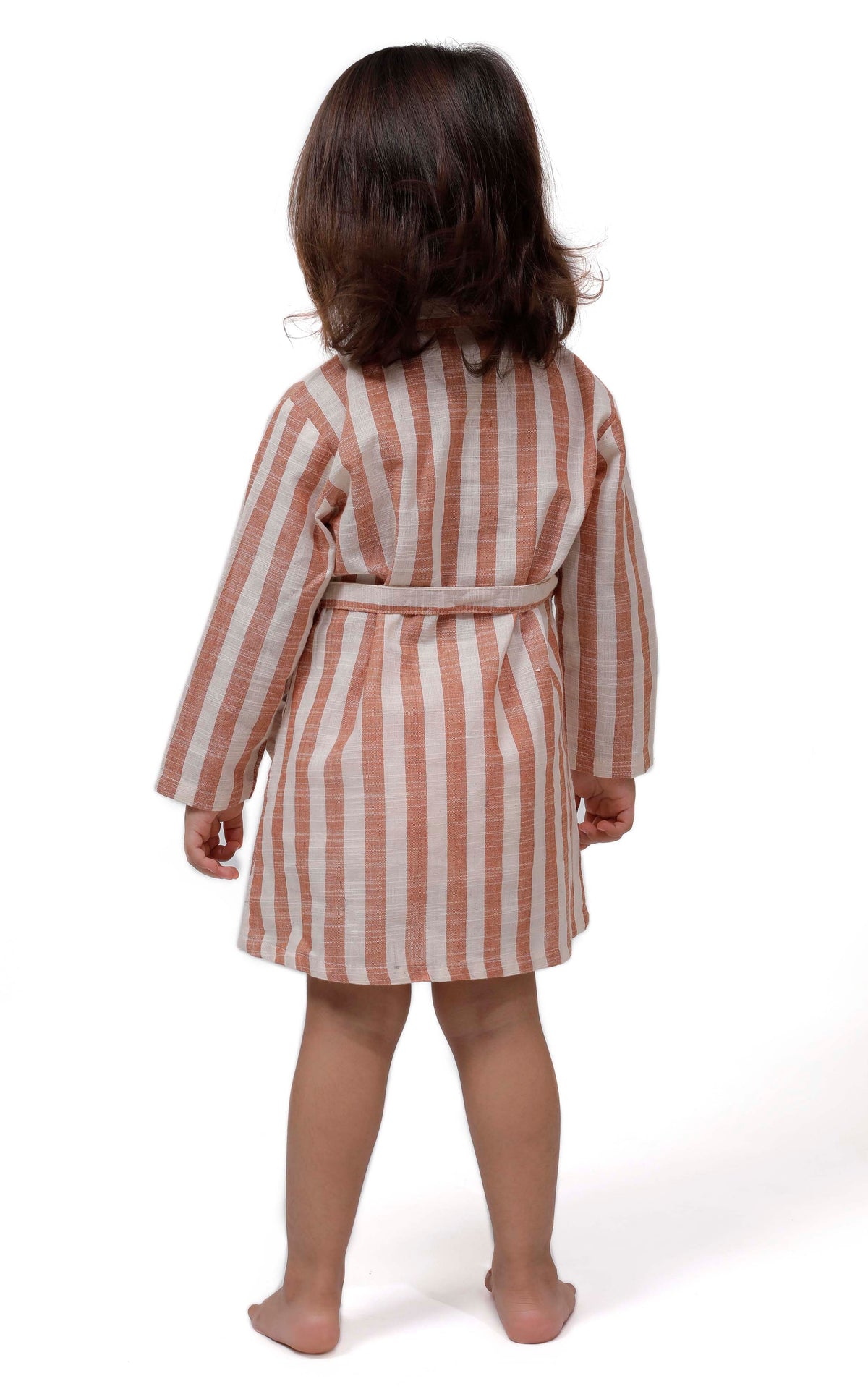 Rustic Stripe Tunic Dress with Waist Belt サイズ 9〜12か月