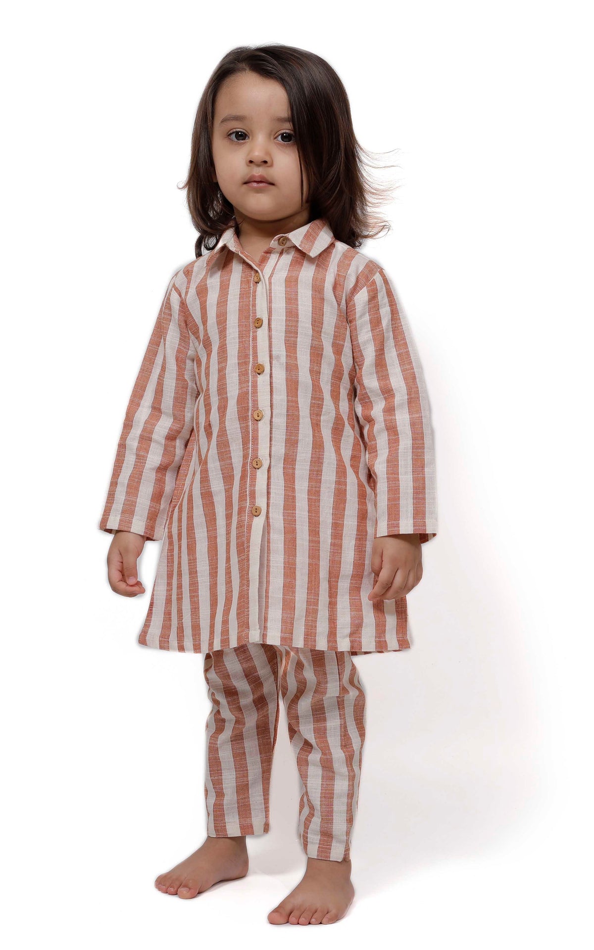 Set of 2 - Rust Stripe Tunic Dress with Pants サイズ 0〜3か月
