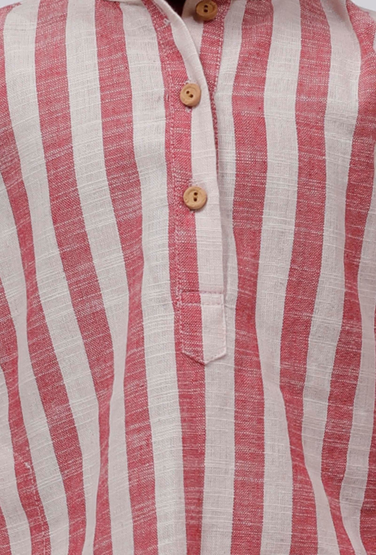 Set of 2: Pink Stripe U Cut Kurta Pyjama サイズ 4〜5歳