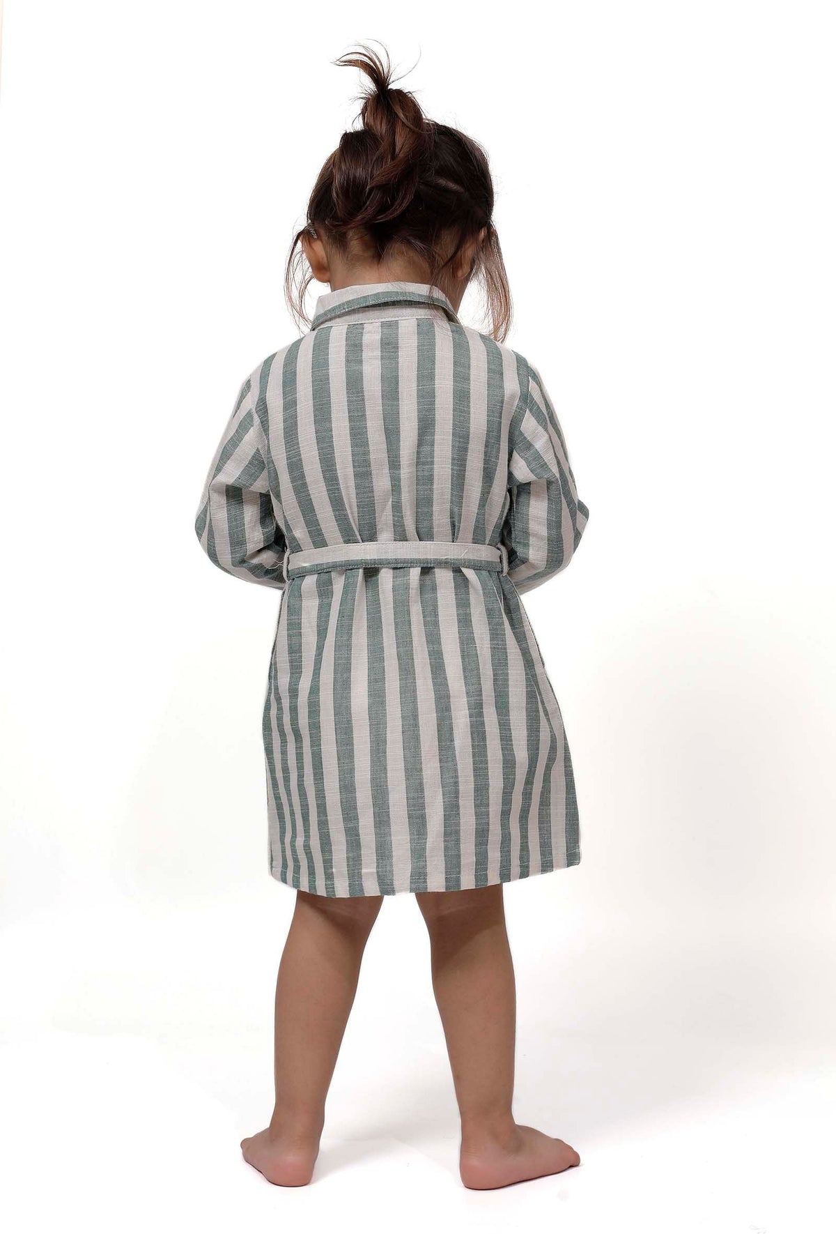 Green Melange Stripe Tunic Dress サイズ 2〜3歳