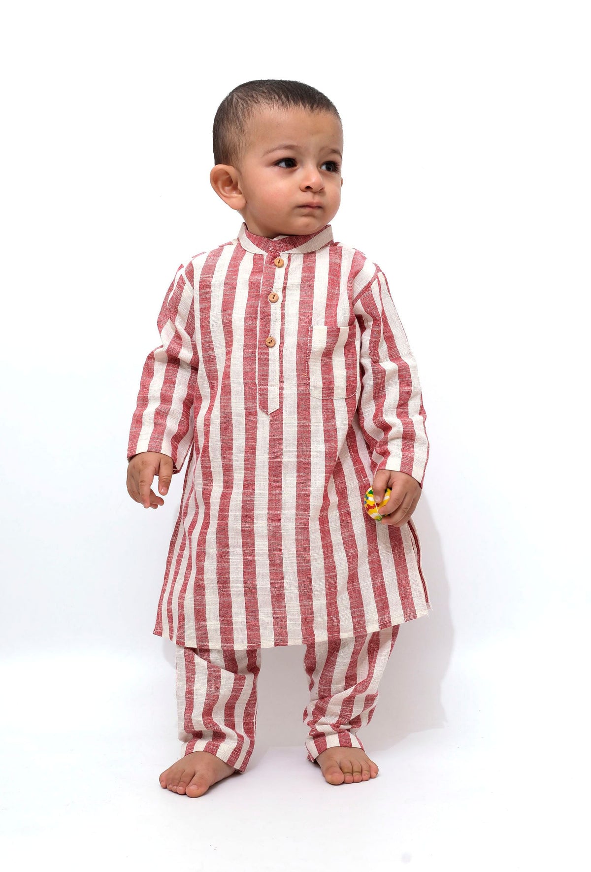 Set of 2 - Goofy Cherry Red Stripe Tunic Kurta Pajama サイズ 12〜18か月
