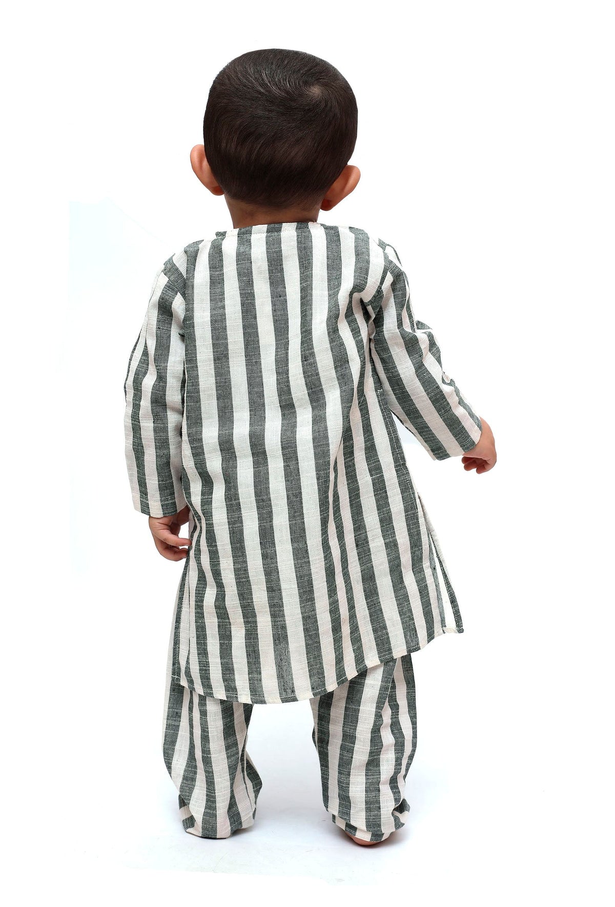 Set of 2: Moon Blue Stripes Tunic Kurta Pajama サイズ 9〜12か月