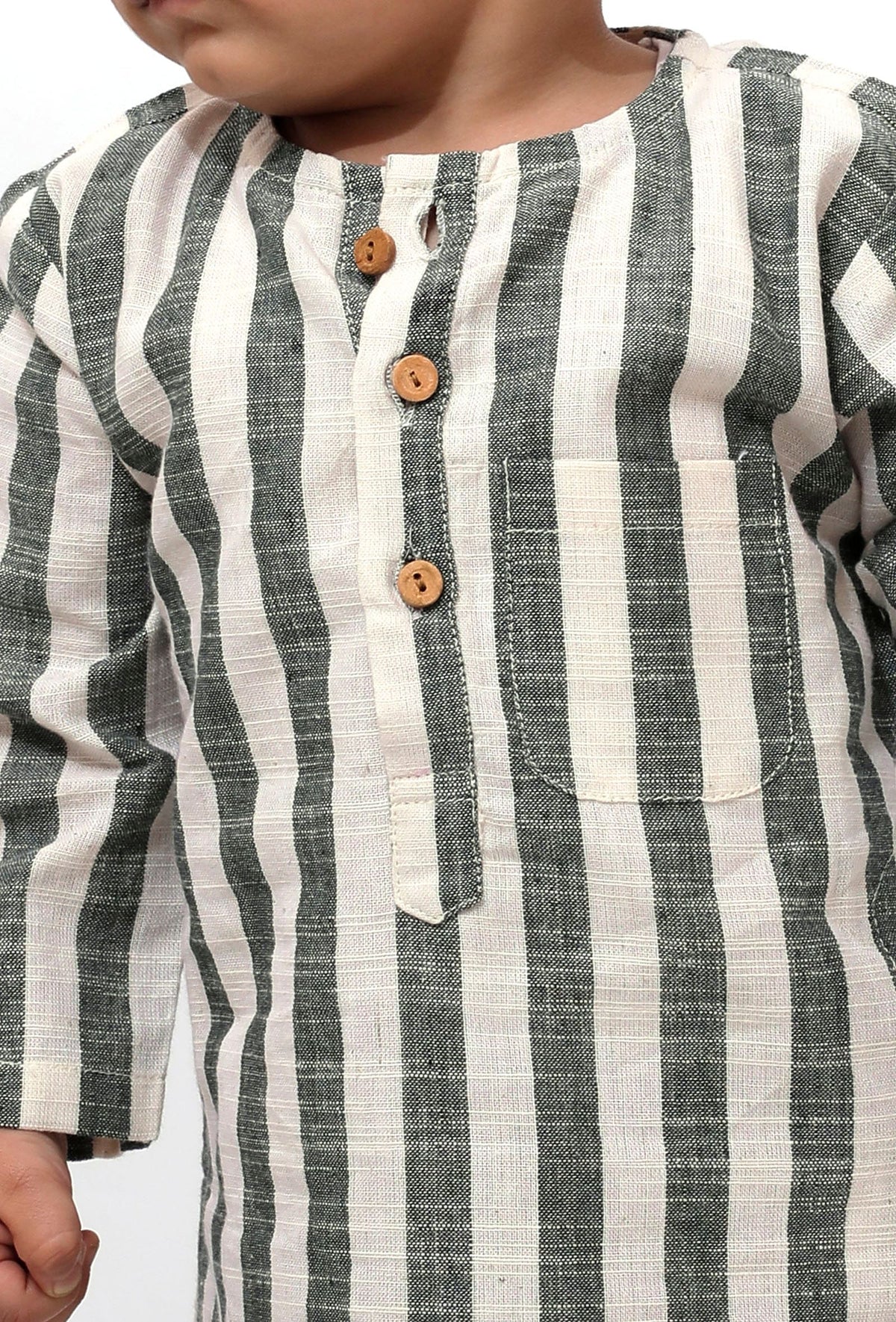Set of 2: Moon Blue Stripes Tunic Kurta Pajama サイズ 6〜9か月