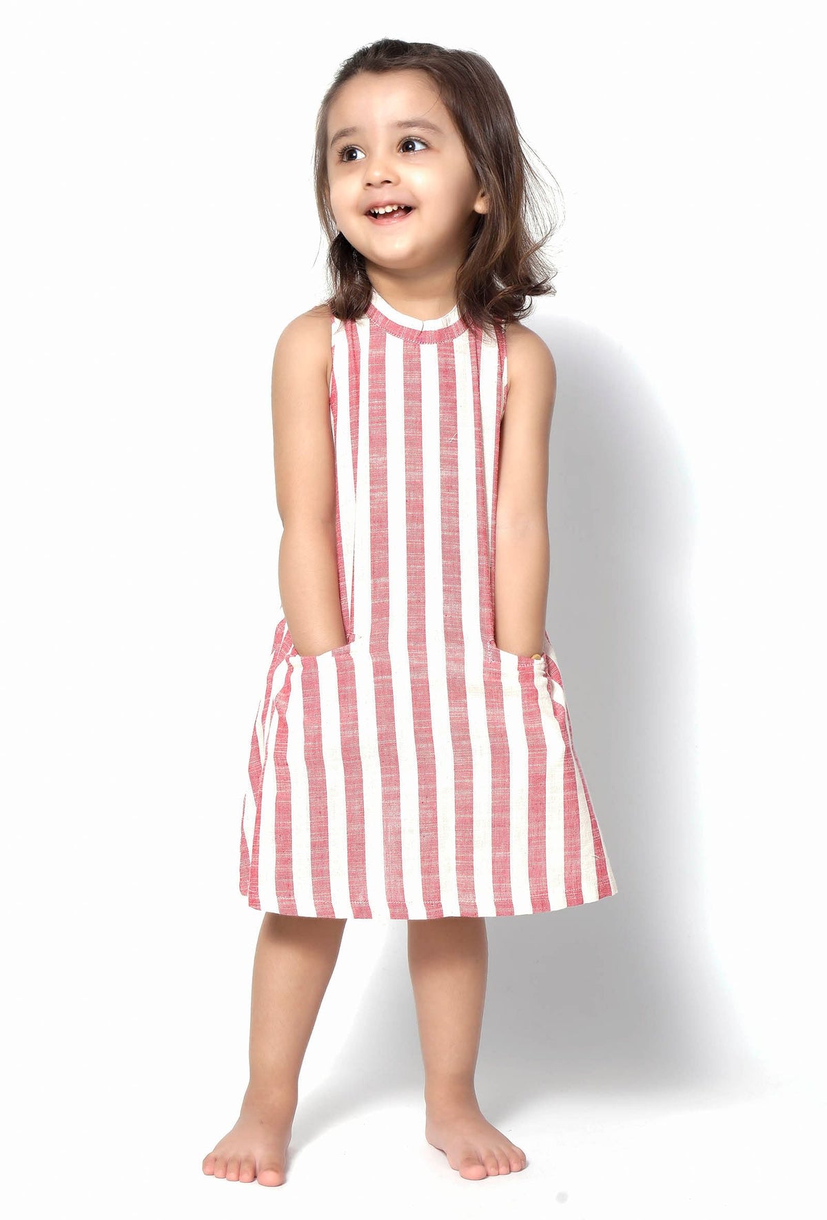 Merida Rust Stripes Halter Neck Cotton Dress サイズ 6〜9か月
