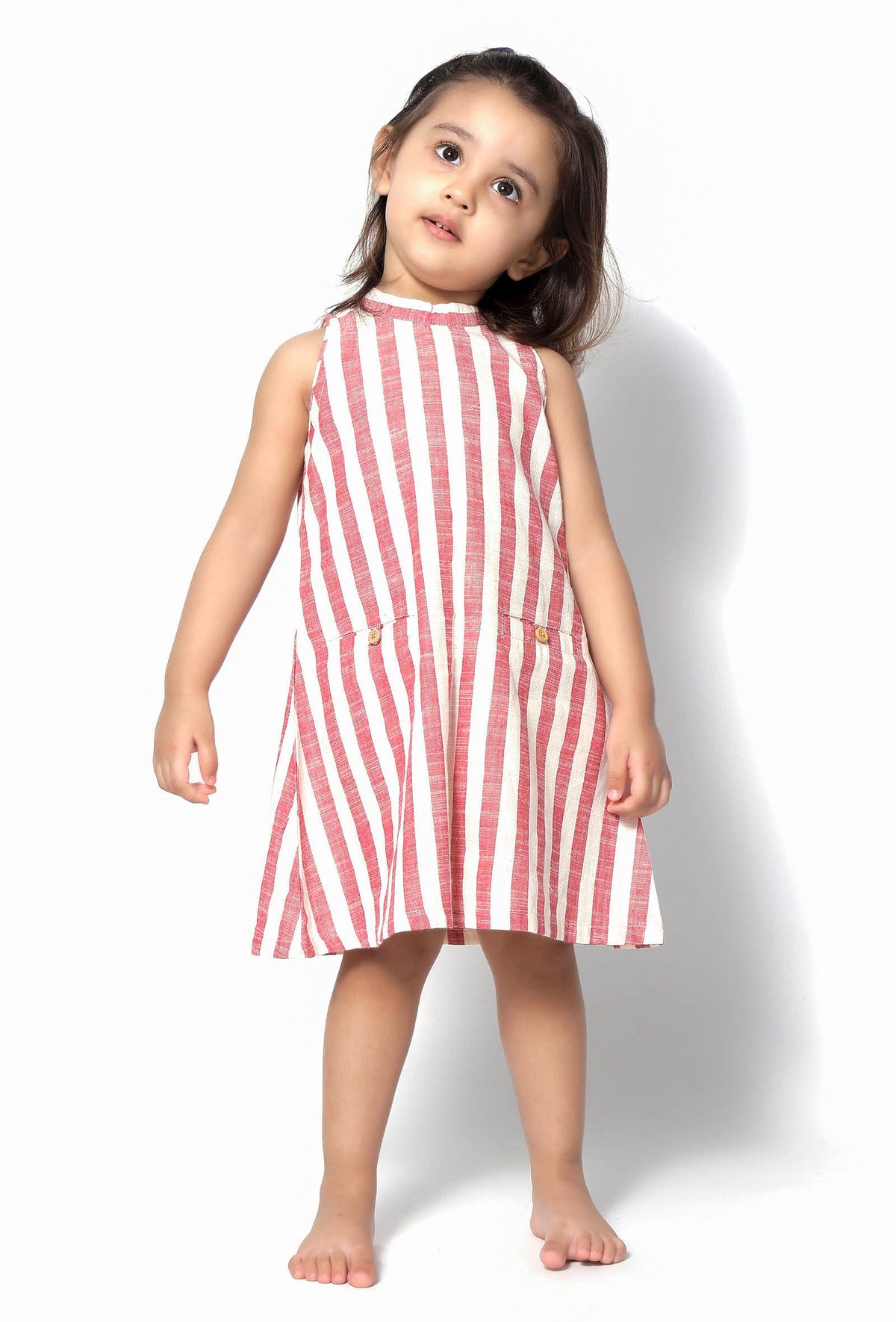 Merida Rust Stripes Halter Neck Cotton Dress サイズ 0〜3か月