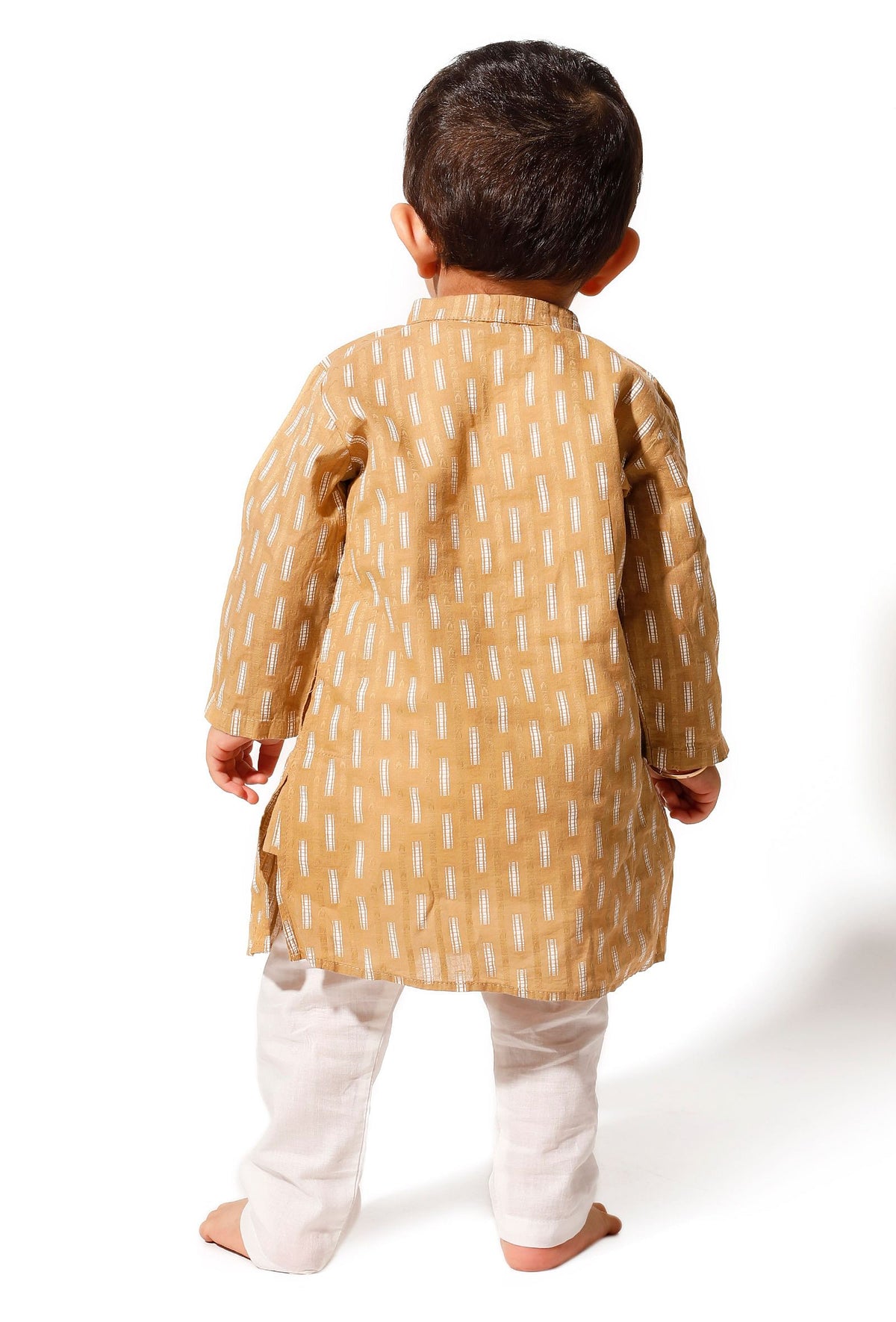 Mustard Cotton Kurta Pyjama Set サイズ 0〜3か月