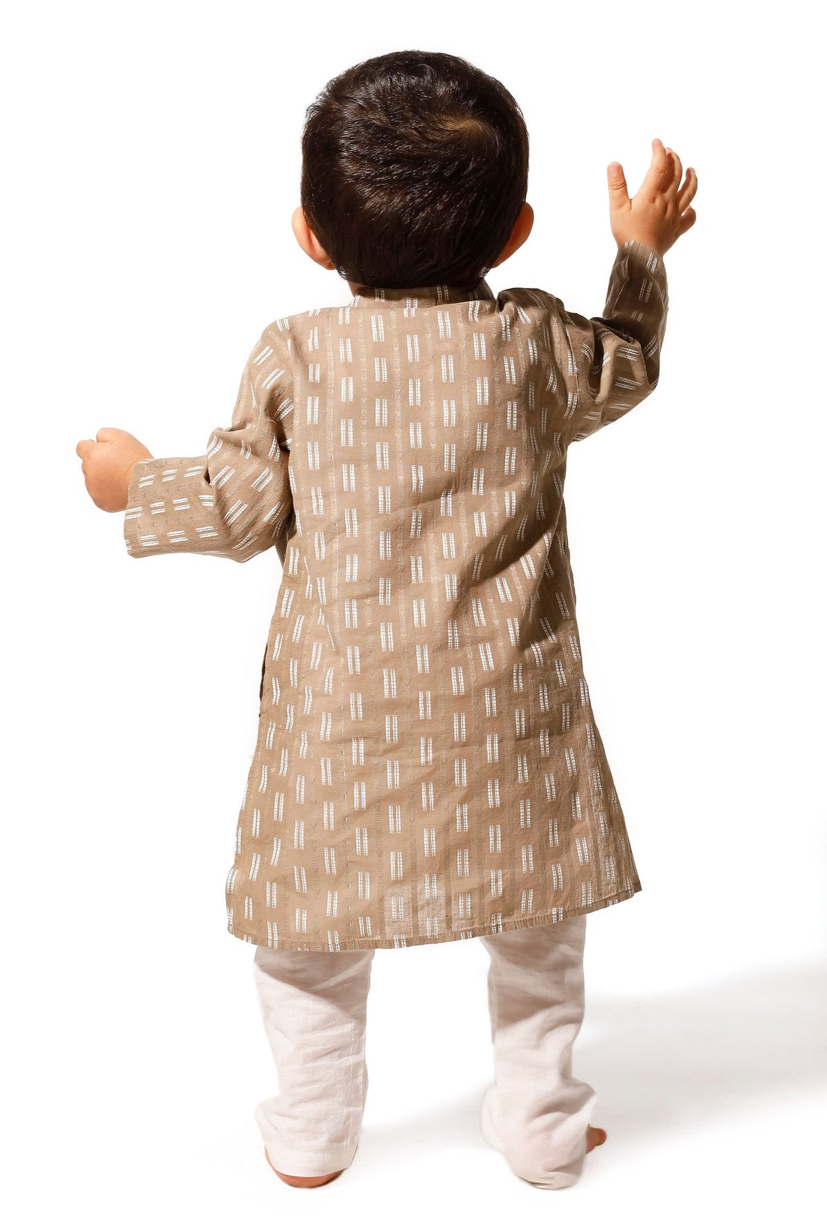 Dusky Brown Cotton Kurta Pyjama Set サイズ 0〜3か月