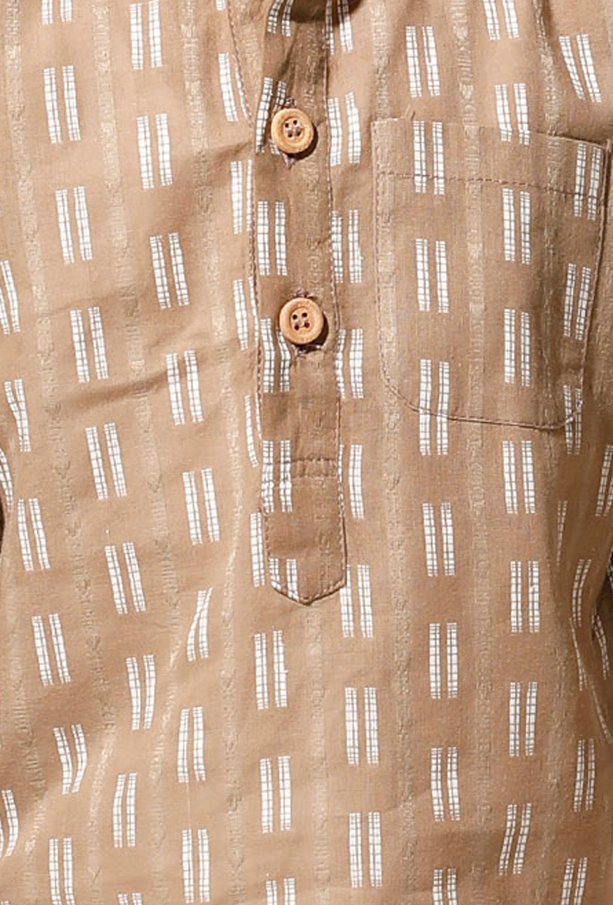 Dusky Brown Cotton Kurta Pyjama Set サイズ 0〜3か月
