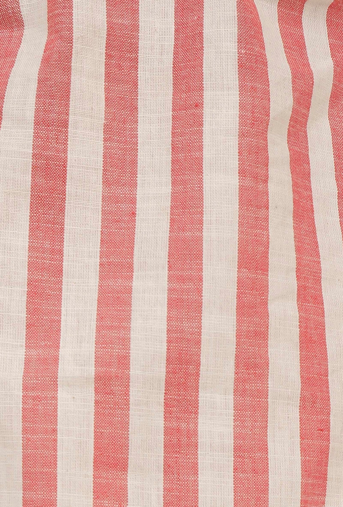 Set of 2: Scarlet Red Stripes Cotton Kurti with Pants サイズ 5〜6歳