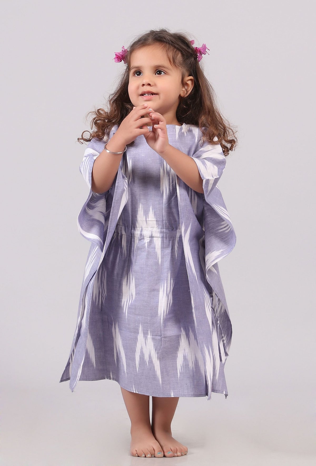 Light Blue Ikat Kaaftan サイズ 8〜9歳