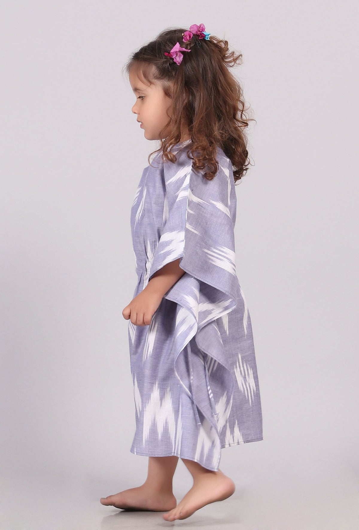 Light Blue Ikat Kaaftan サイズ 8〜9歳