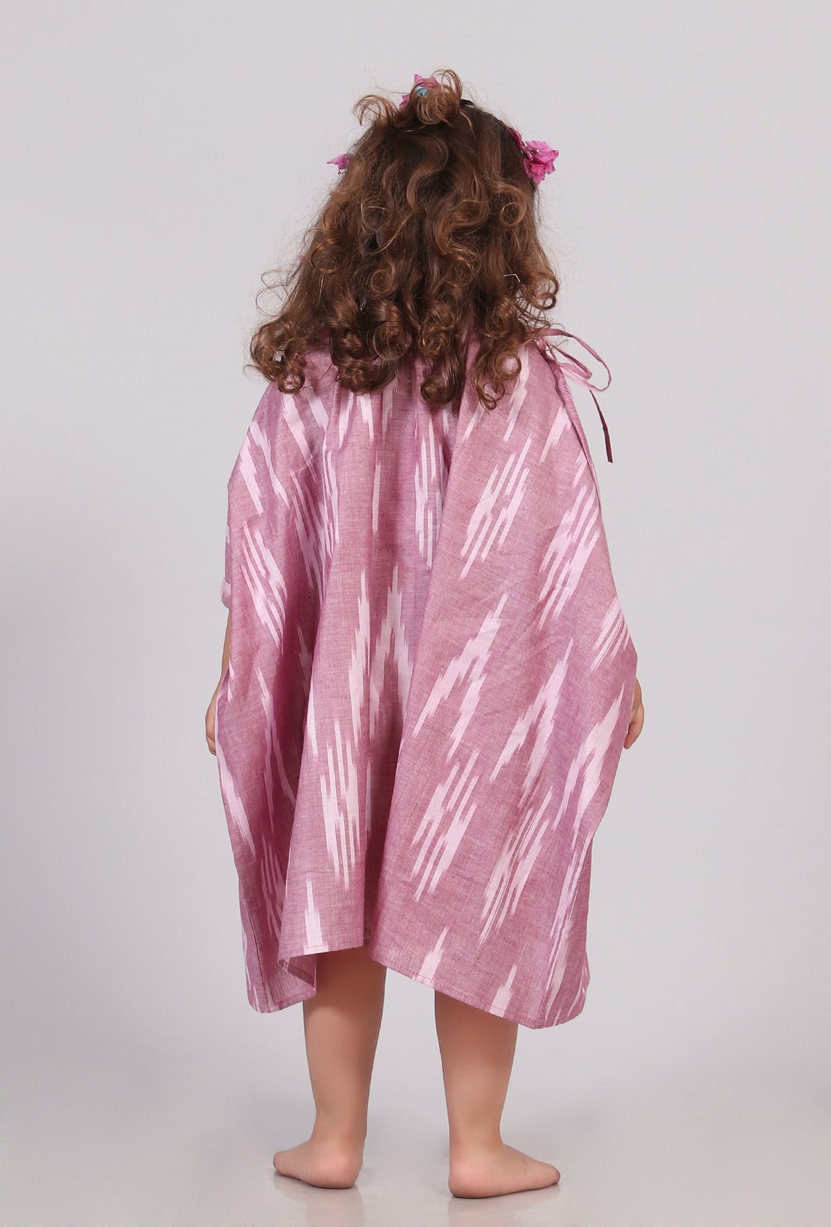 Bubblegum Pink Tie Up Kaftan サイズ 1〜2歳