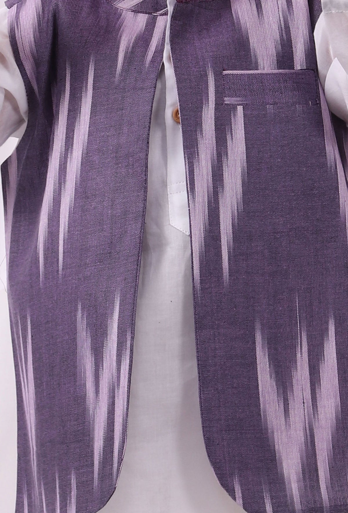 Purple Ikat Nehru Jacket サイズ 1〜2歳