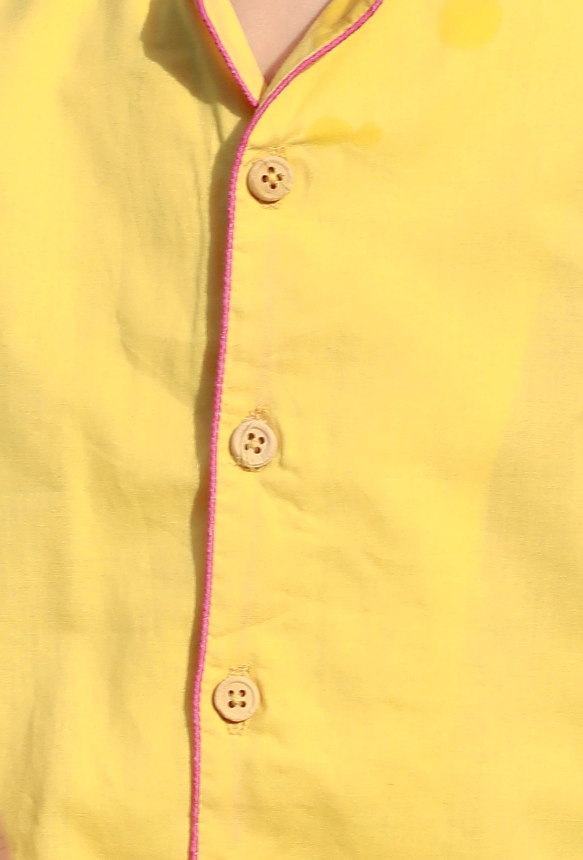 Set of 2: Sunshine Yellow Cotton Shirt and Yellow Short サイズ 9〜12か月