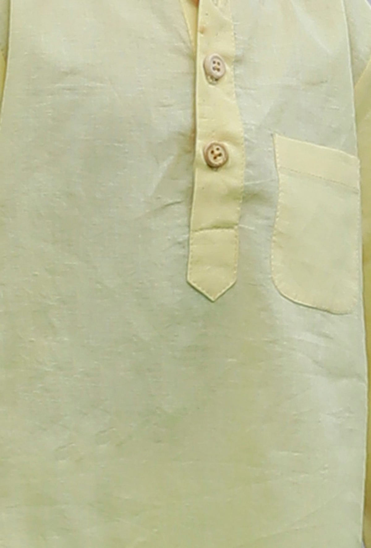 Set of 2: Yellow Cotton Kurta and Yellow Short サイズ 7〜8歳