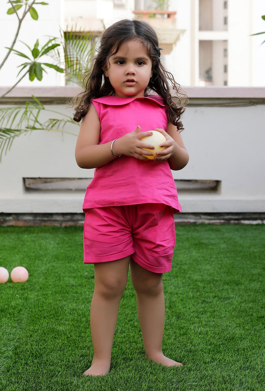 Set of 2: Shortcake Pink Cotton Top and Pink Short サイズ 3〜4歳