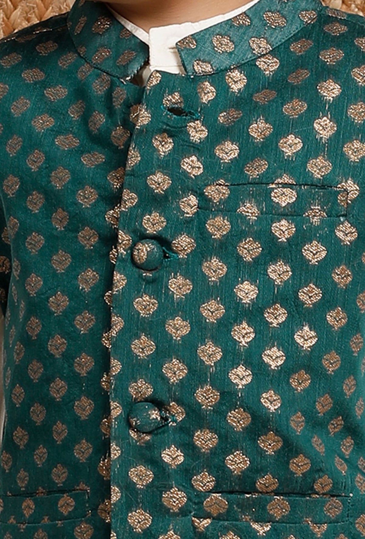 Emerald Green Nehru Jacket サイズ 0〜3か月