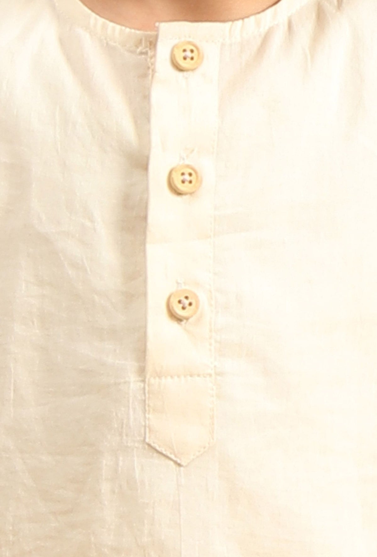 Set of 2: Raif Off White Cotton Kurta & Pyjama サイズ 4〜5歳