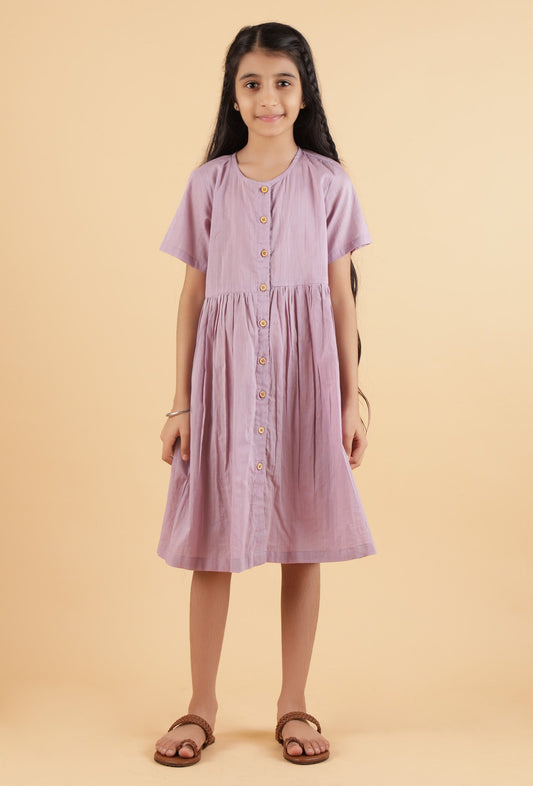 Light Purple Mulmul Dress サイズ 9〜10歳