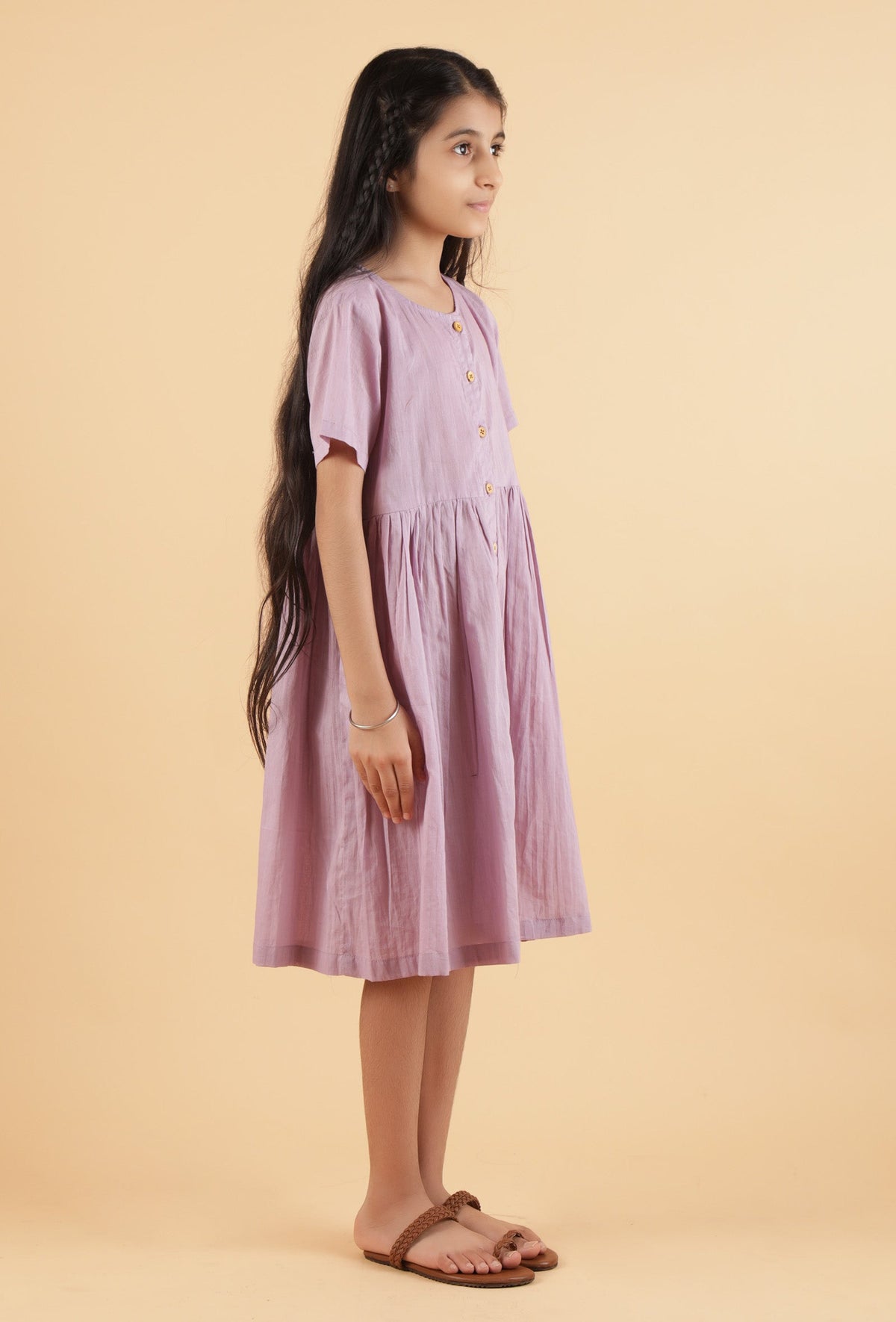 Light Purple Mulmul Dress サイズ 9〜10歳