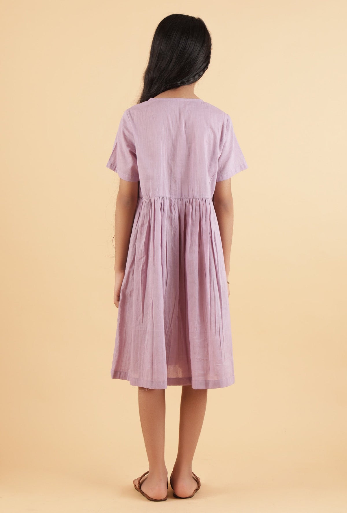 Light Purple Mulmul Dress サイズ 9〜10歳