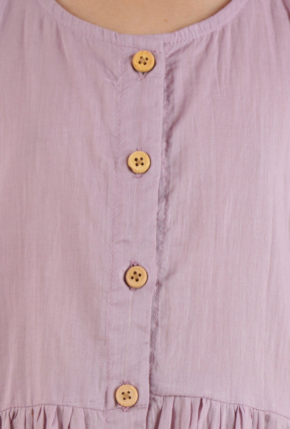 Light Purple Mulmul Dress サイズ 9〜10歳